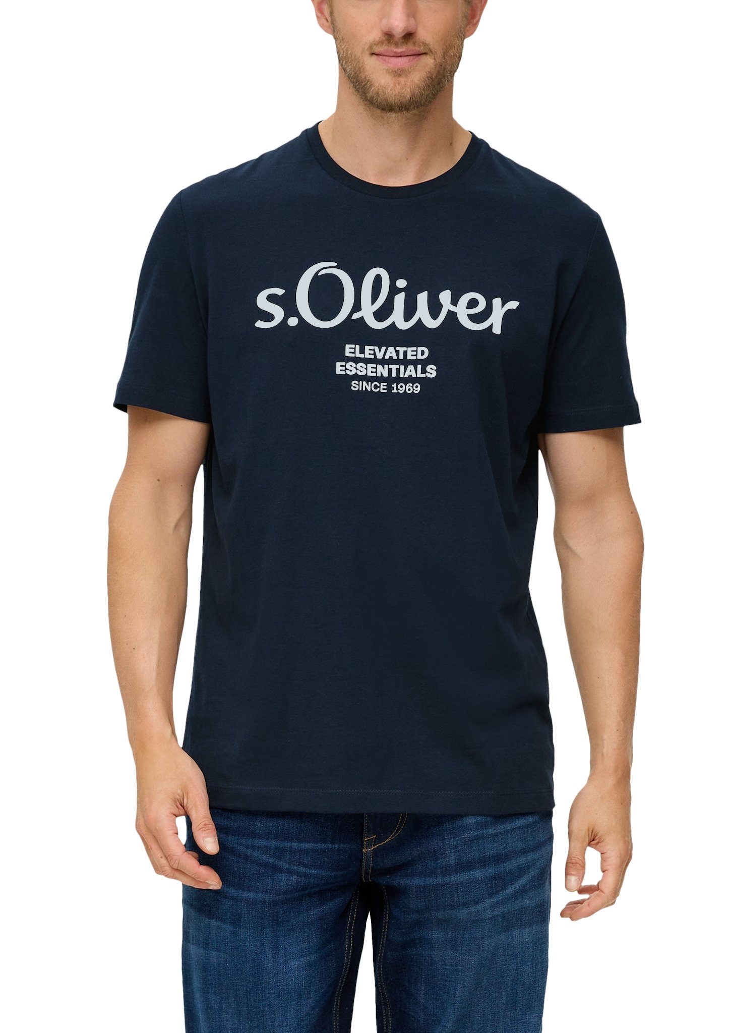 s.Oliver T-Shirt aus atmungsaktiver Baumwolle