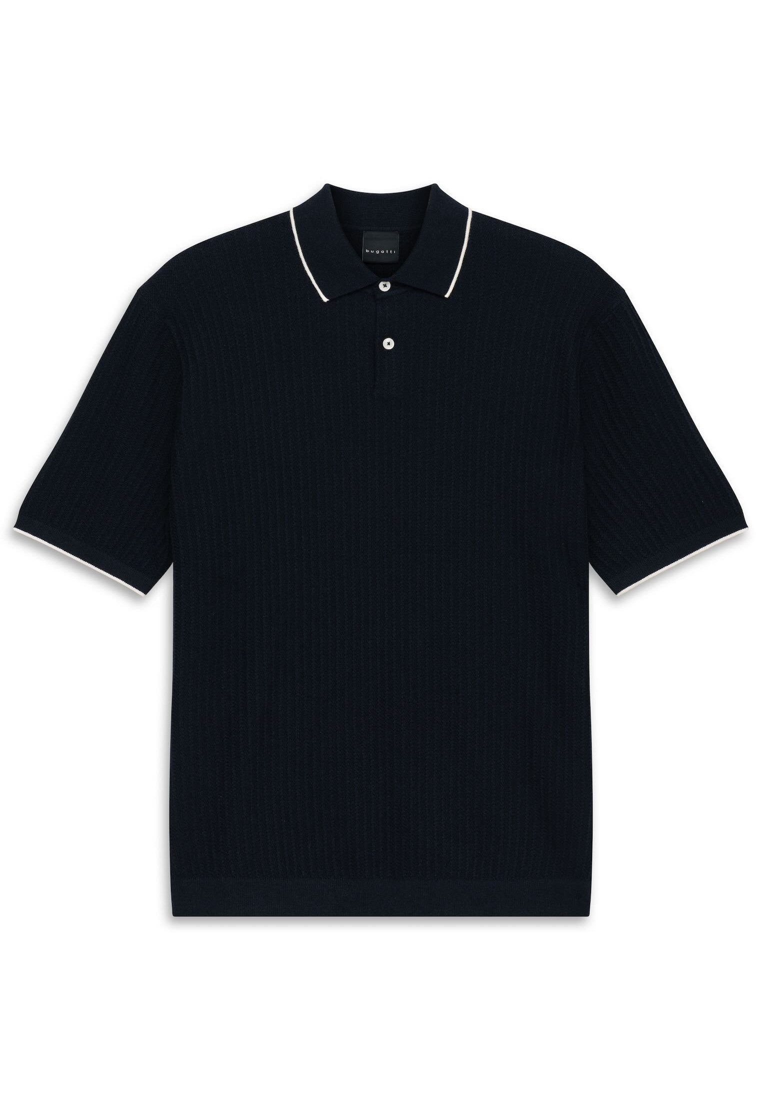 bugatti Poloshirt kurzarm gestrickt in Regular Fit