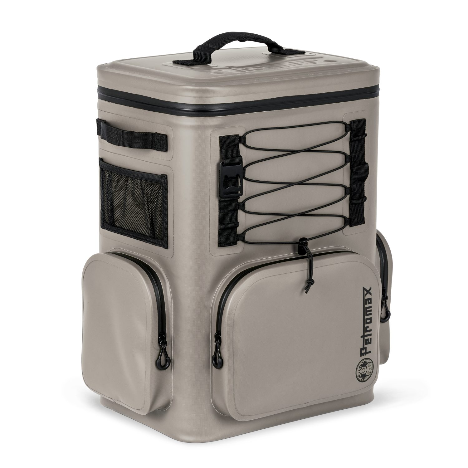 Petromax Thermobehälter Kühltasche 27 Liter Tagen zu TPU 1-tlg., beschichtet, Isoliertasche, 8 Picknick), sandfarben, bis Isolierschaum Nylon Kühldauer (Kühlrucksack