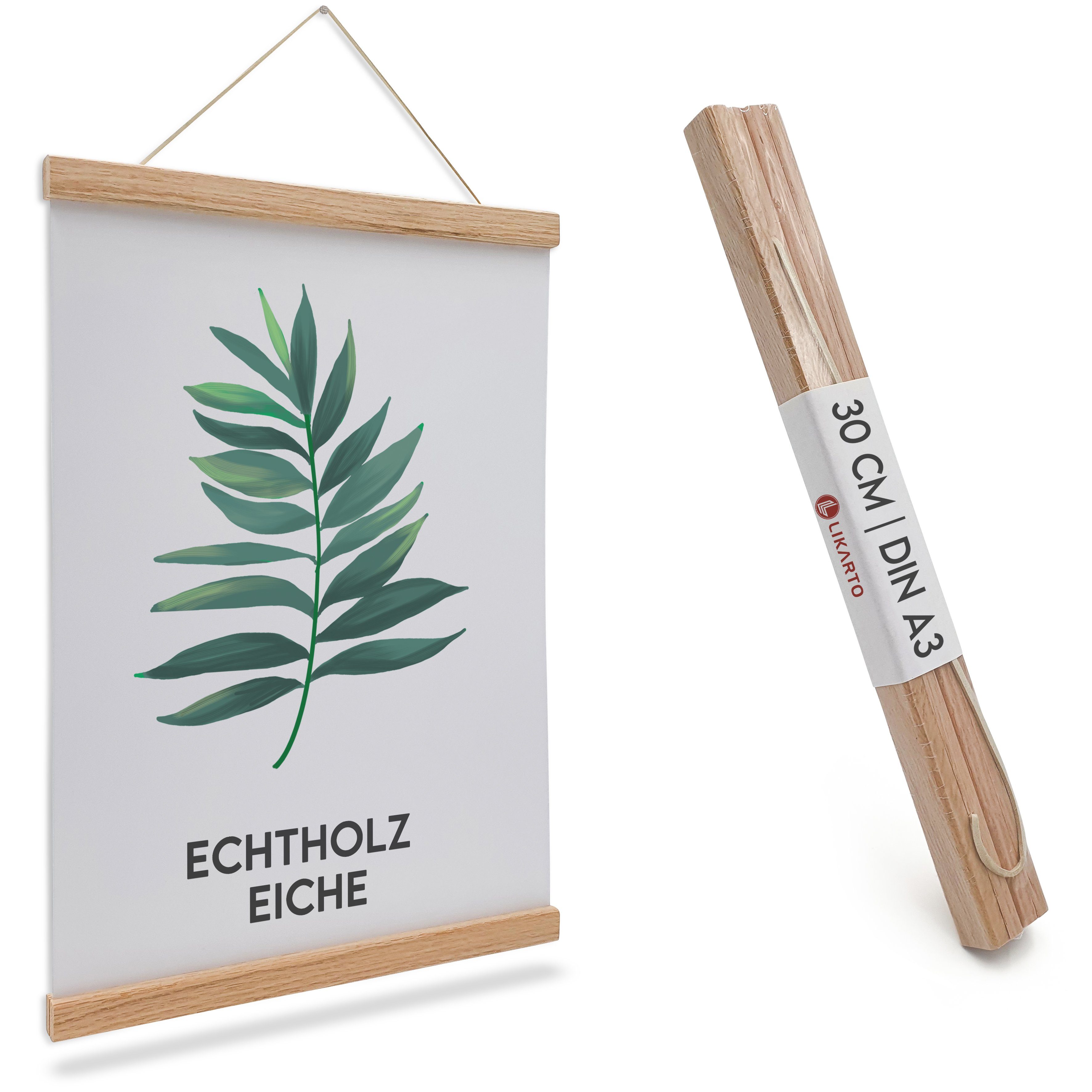 Likarto Bilderrahmen Premium-Posterleiste in DIN A4 bis DIN A1 aus Echtholz günstig online kaufen