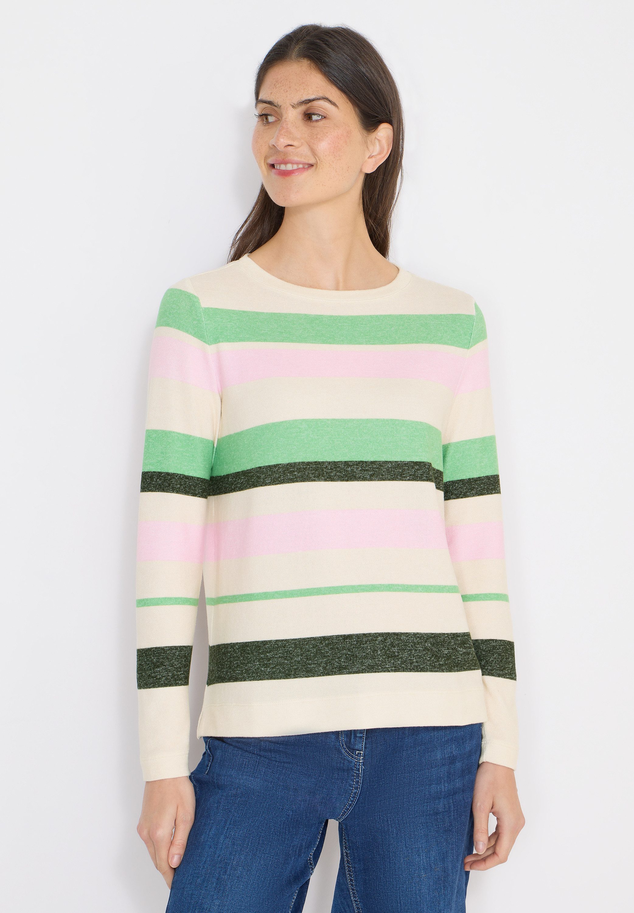 CECIL Langarmshirt aus strecthigem Viskosematerial