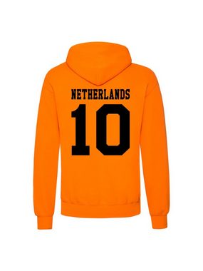 Youth Designz Kapuzenpullover Niederlande Herren Hoodie im Fußball "Trikot" Look mit trendigem Fronprint