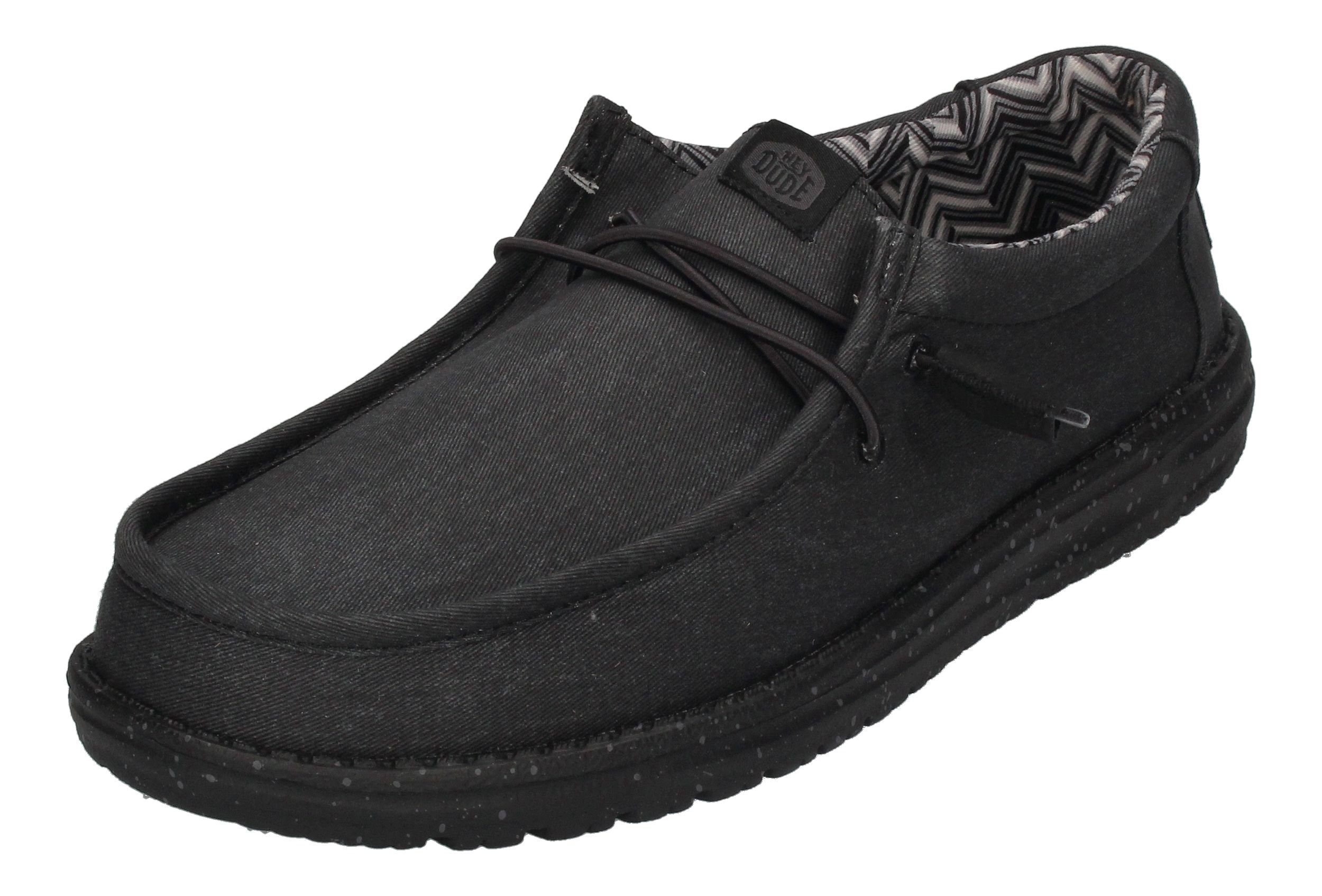 Hey Dude WALLY CANVAS Schnürschuh Black Black