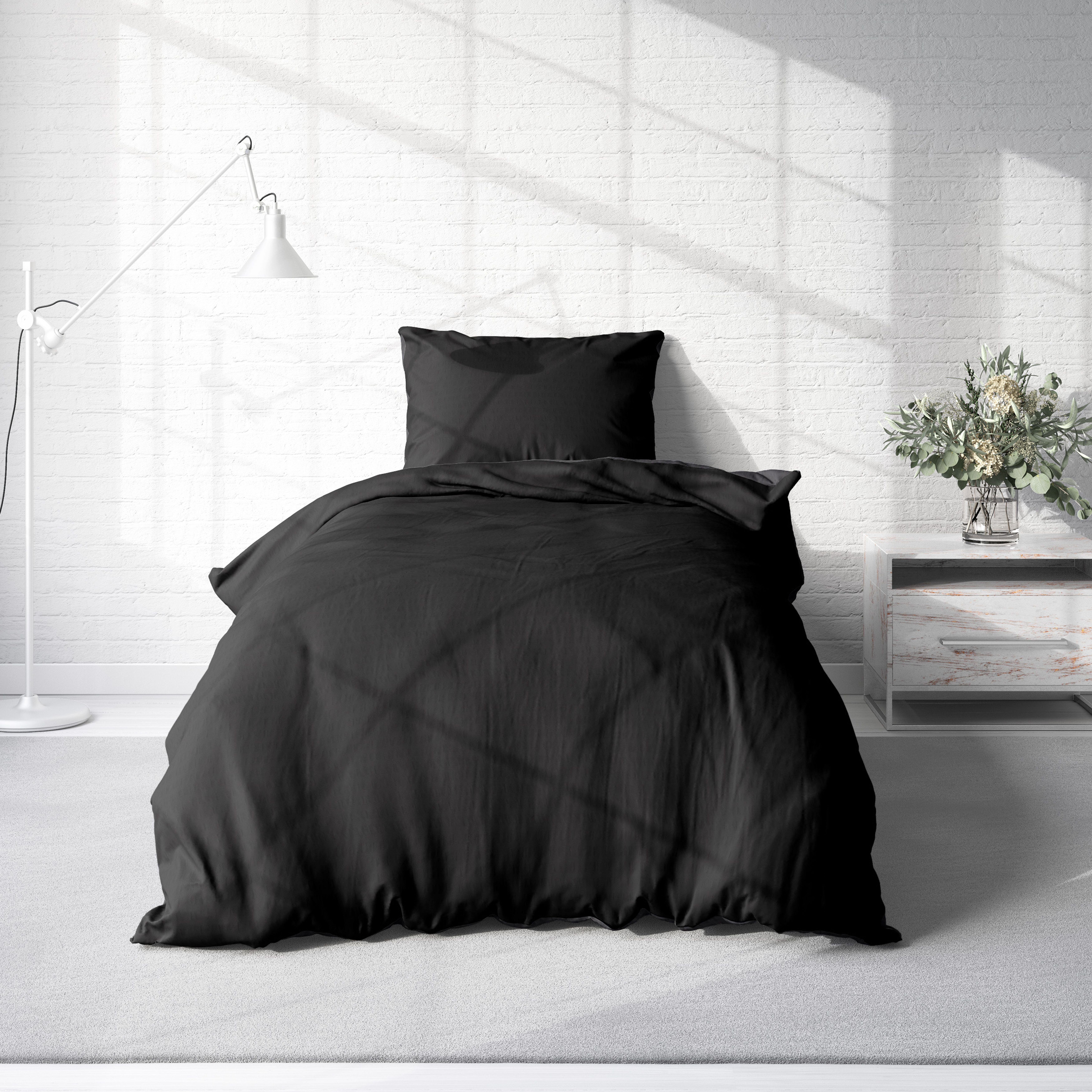 One Home Bettwäsche Doubleface Wende, Seersucker, 2 teilig, Mikrofaser Unif günstig online kaufen