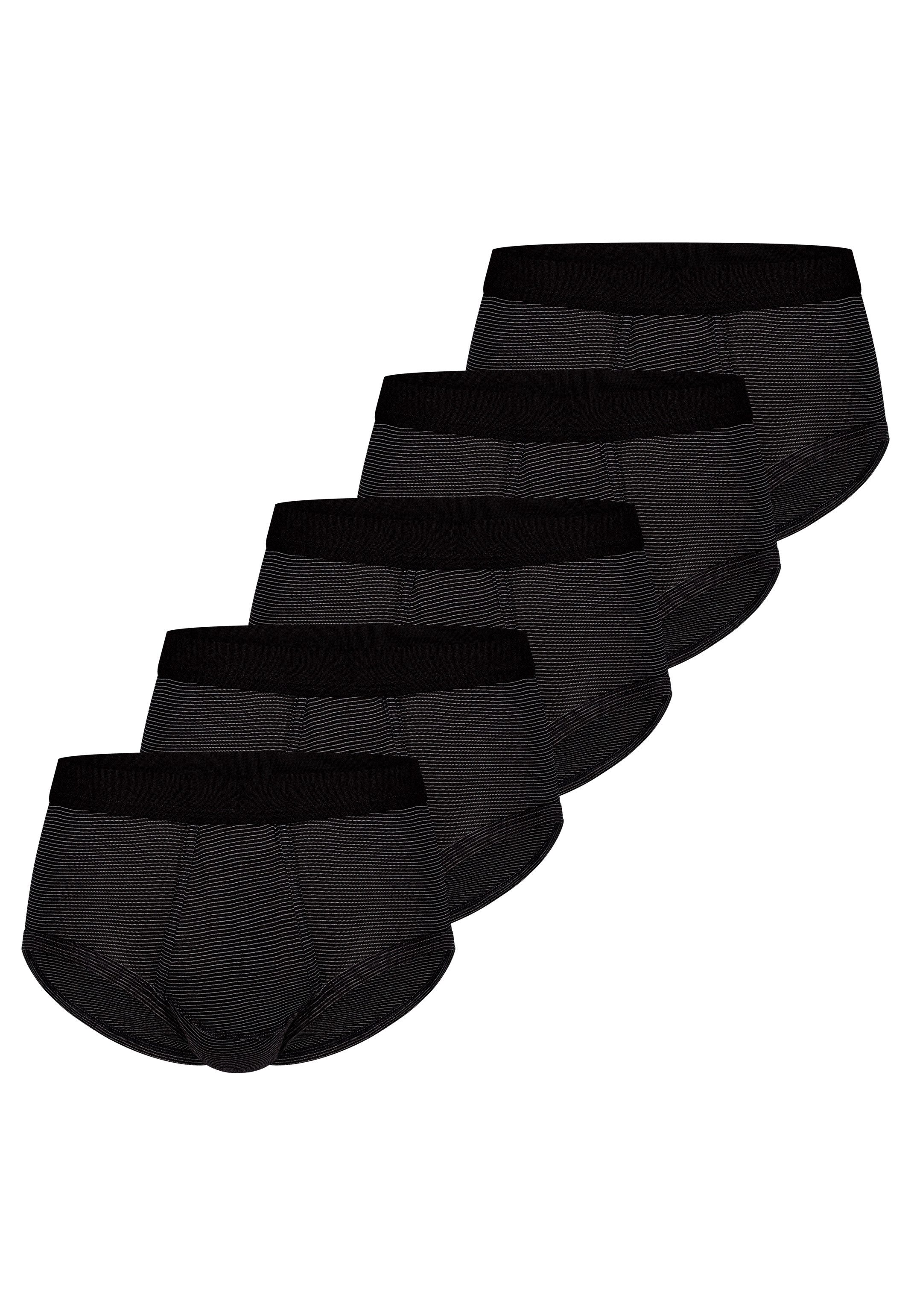 ESGE - Die Wäsche-Macher Slip 5er Pack - Feinripp Ringel (Spar-Set, 5-St) Slip / Unterhose - Baumwolle - mit Eingriff