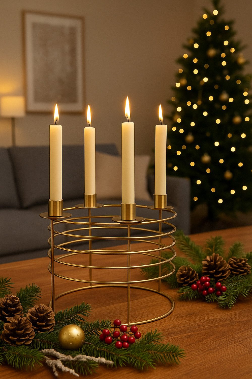 heine home Standkerzenhalter H/Ø ca. 24,5/30 cm (Stück, 1 St), Kerzenständer Kerzenleuchter