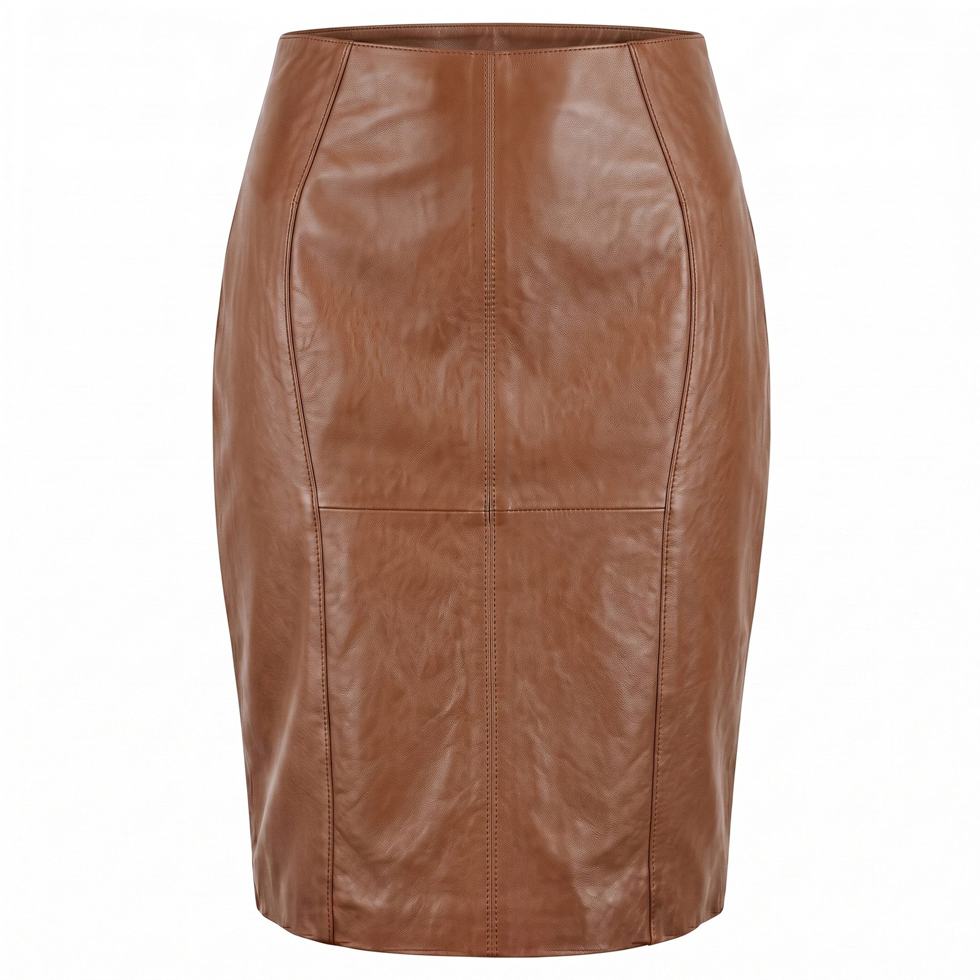 German Wear Lederrock Trend452R Midi Trendiger Midi Lederrock aus Lammnappa Business Rock echtleder – Bild 2 von 5