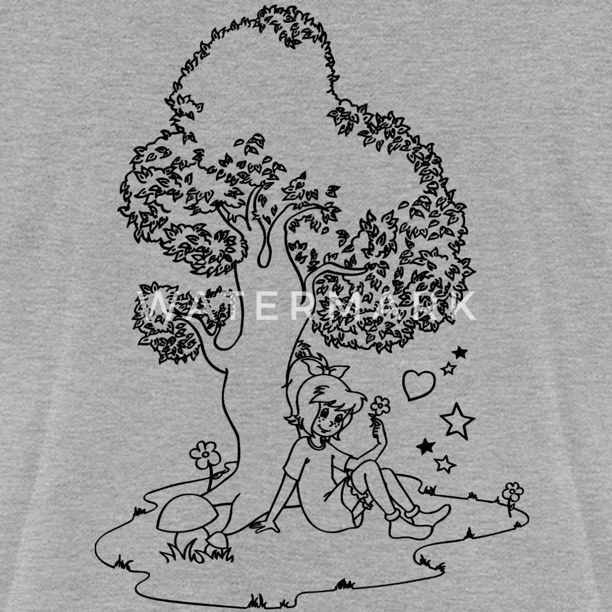 Spreadshirt T-Shirt Bibi Blocksberg Mit Bibi Und Großem Baum Frauen Premium T-Shirt (1-tlg)