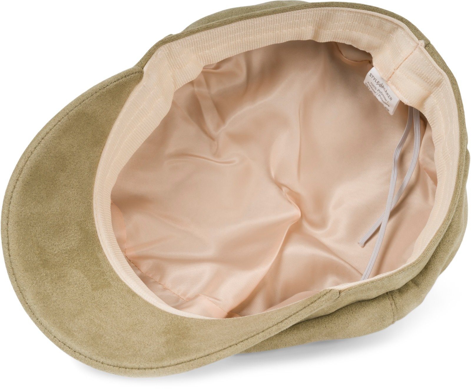 styleBREAKER Ballonmütze Ballonmütze Einfarbig Veloursleder Optik (1-St) günstig online kaufen