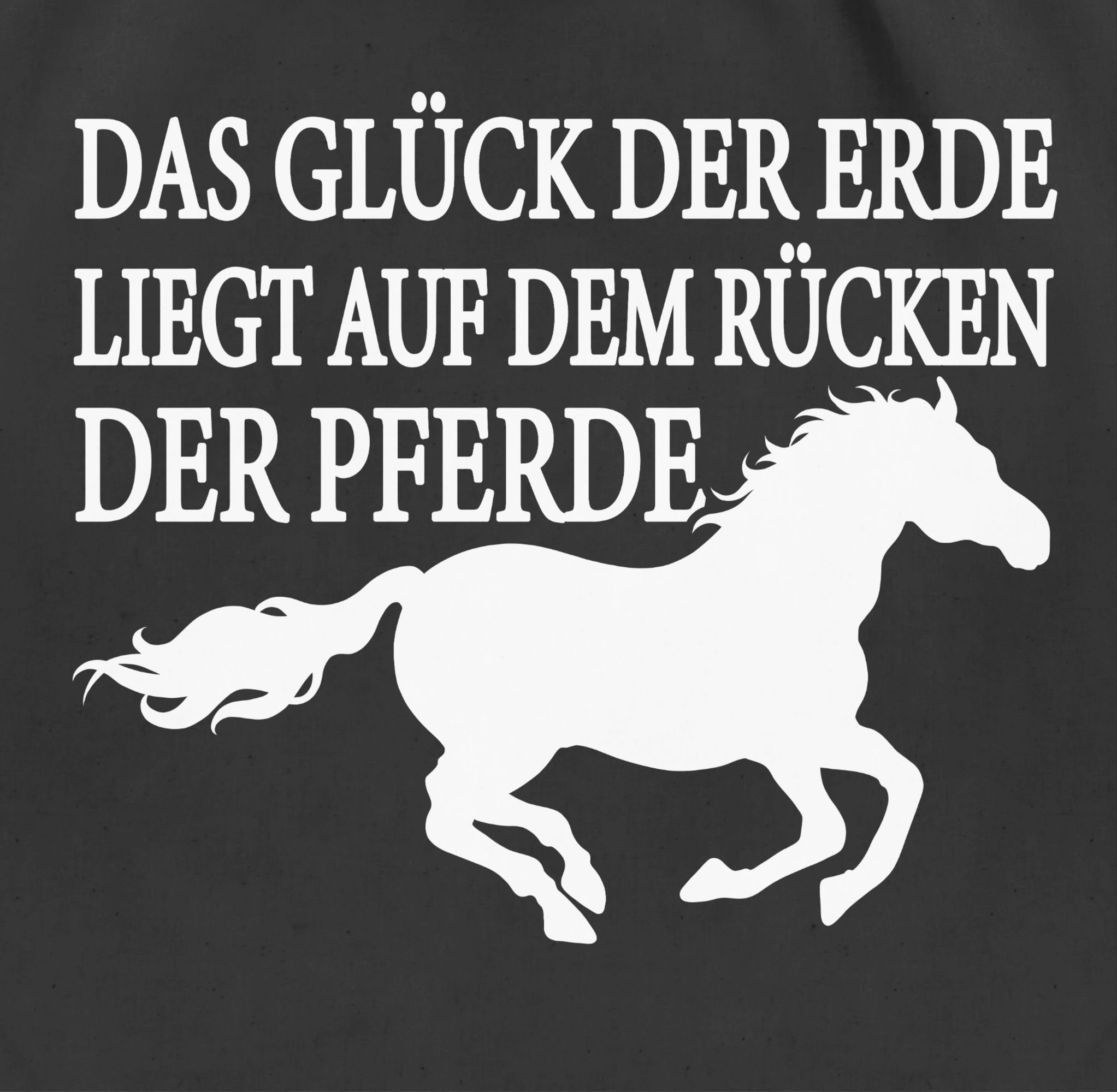 Shirtracer Turnbeutel Das Glück der Erde liegt auf dem Rücken der