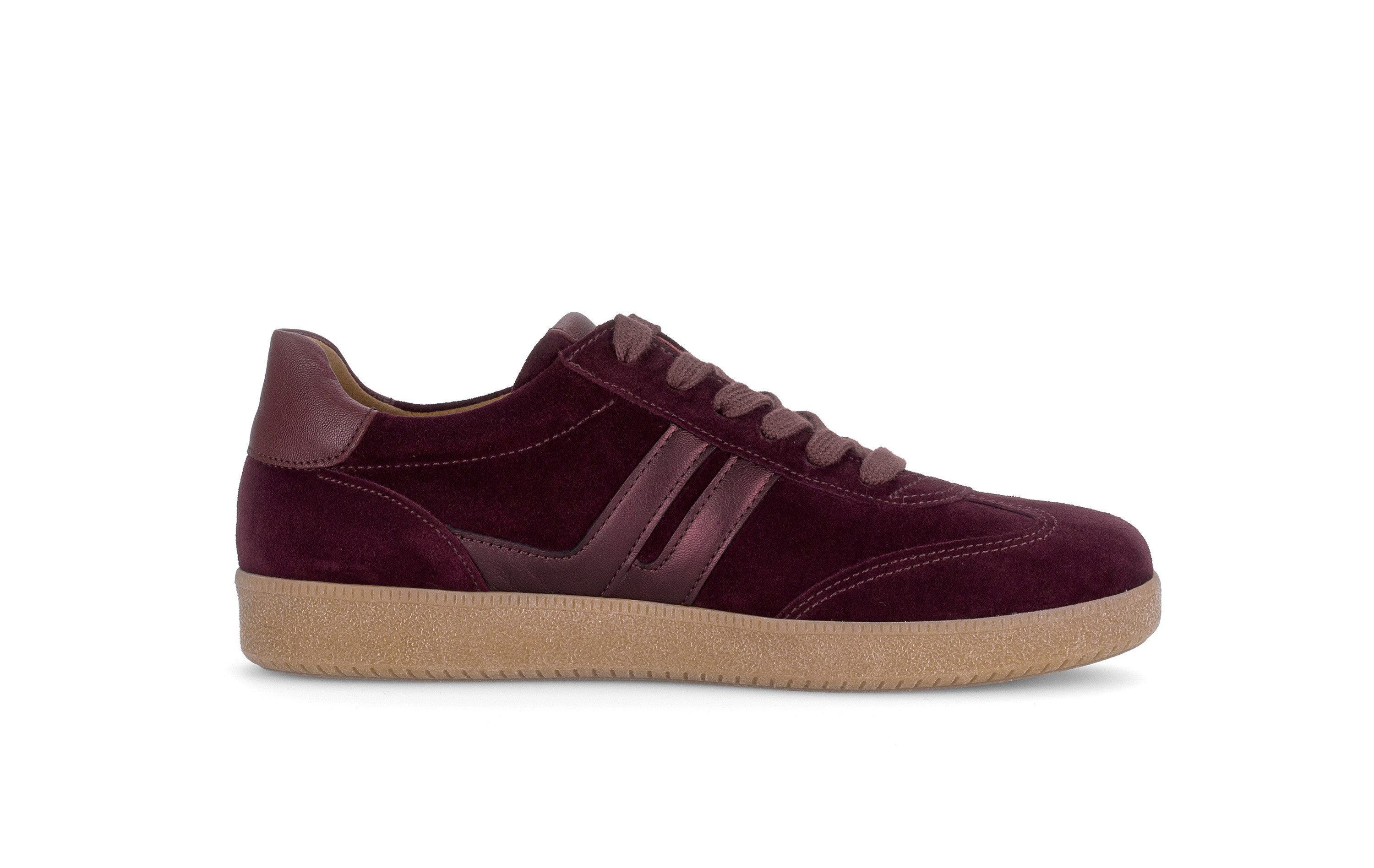 Gabor Sneaker Freizeitschuh, Halbschuh, Schnürer, Kontrastbesatz in Metallic-Optik