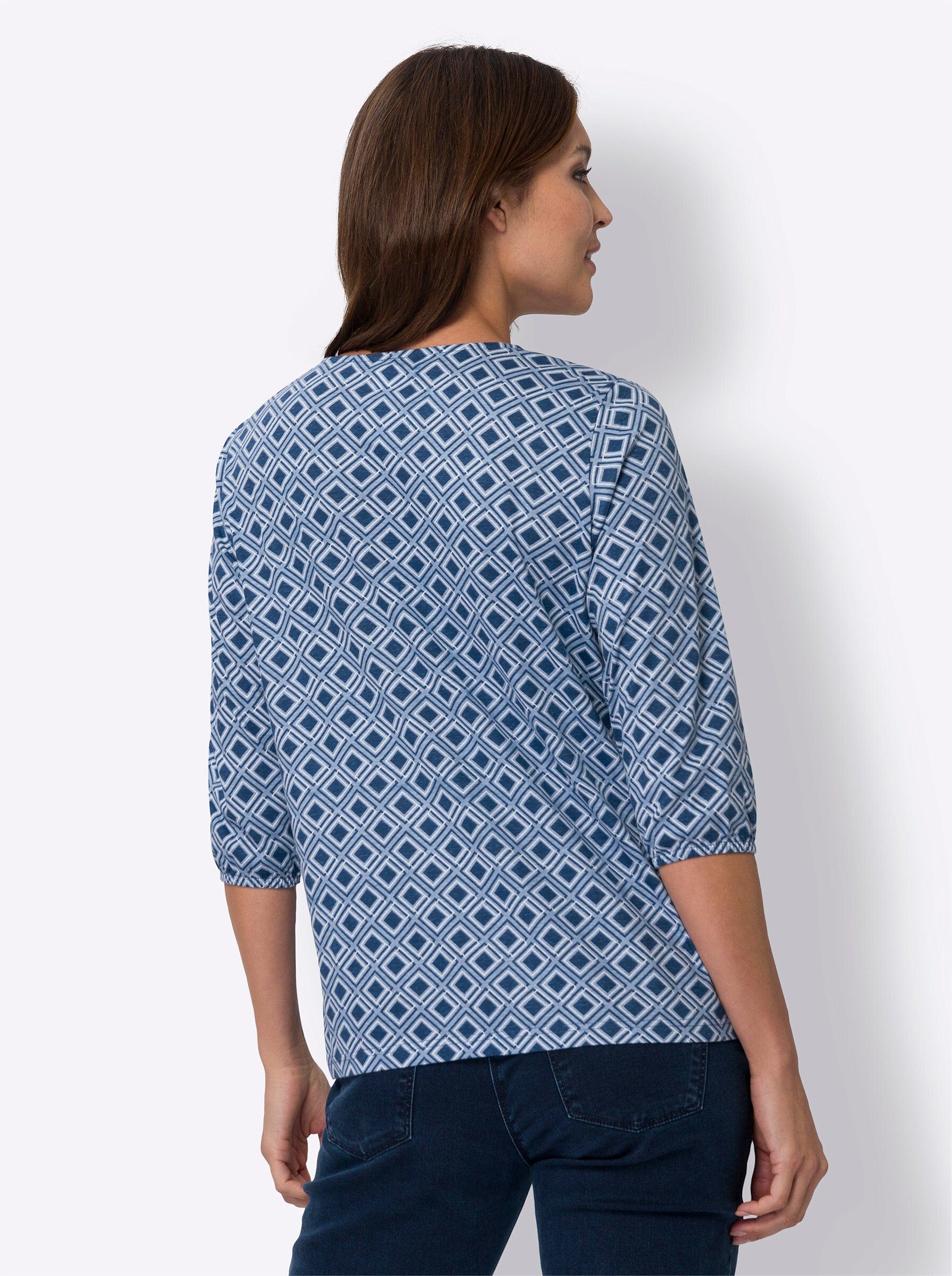 Sieh an! bleu-jeansblau-bedruckt T-Shirt