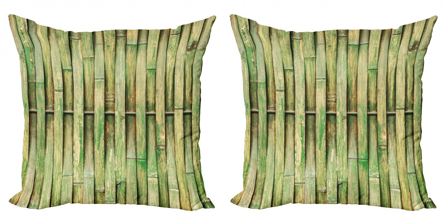 (2 Kissenbezüge Modern Abakuhaus Wall Doppelseitiger Botanical Stück), Accent Bambus Picture Digitaldruck,