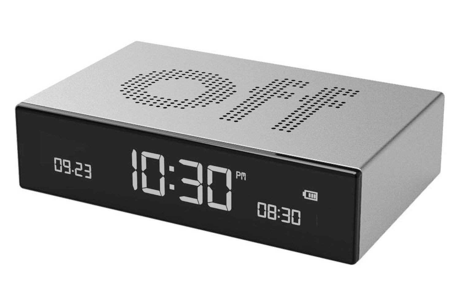 Lexon Quarzwecker Digitalwecker Flip Premium Silberfarben günstig online kaufen