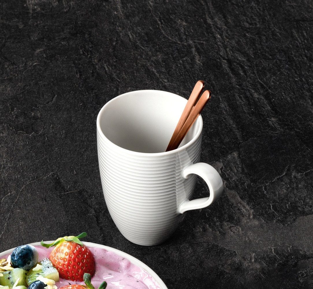 Seltmann Weiden Becher Seltmann Weiden Beat weiß Maxi Becher mit Henkel 0,45l, Porzellan