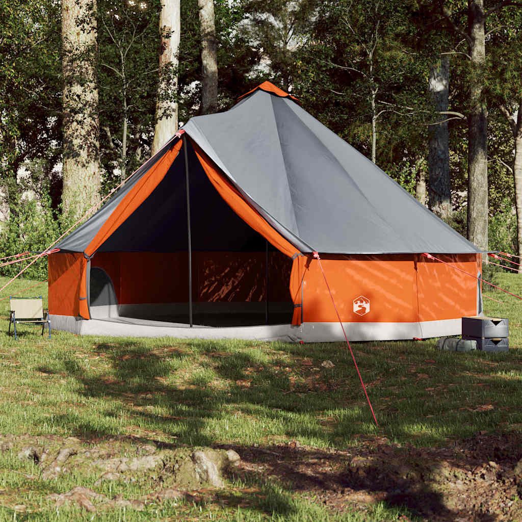 vidaXL Tipi-Zelt Tipi-Familienzelt 12 Personen Grau günstig online kaufen