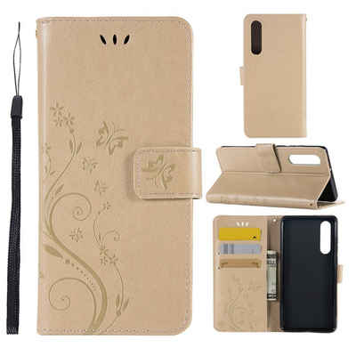 CoverKingz Handyhülle Hülle für Huawei P30 Handy Hülle Flip Case Schutzhülle Cover, Schmetterling
