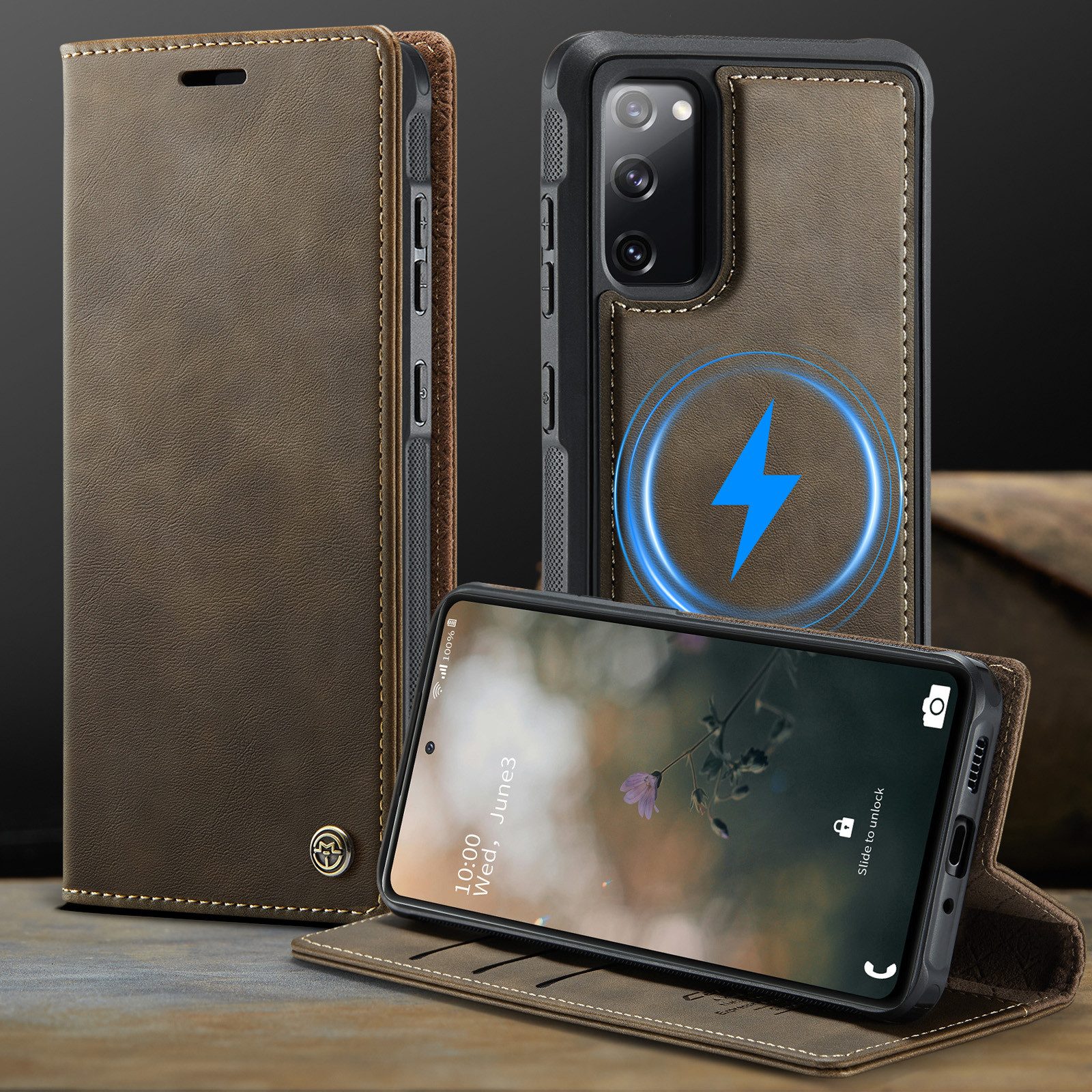 Mycotech Handyhülle Handyhülle für Samsung C49 2in1 Samsung Galaxy S20 FE Braun