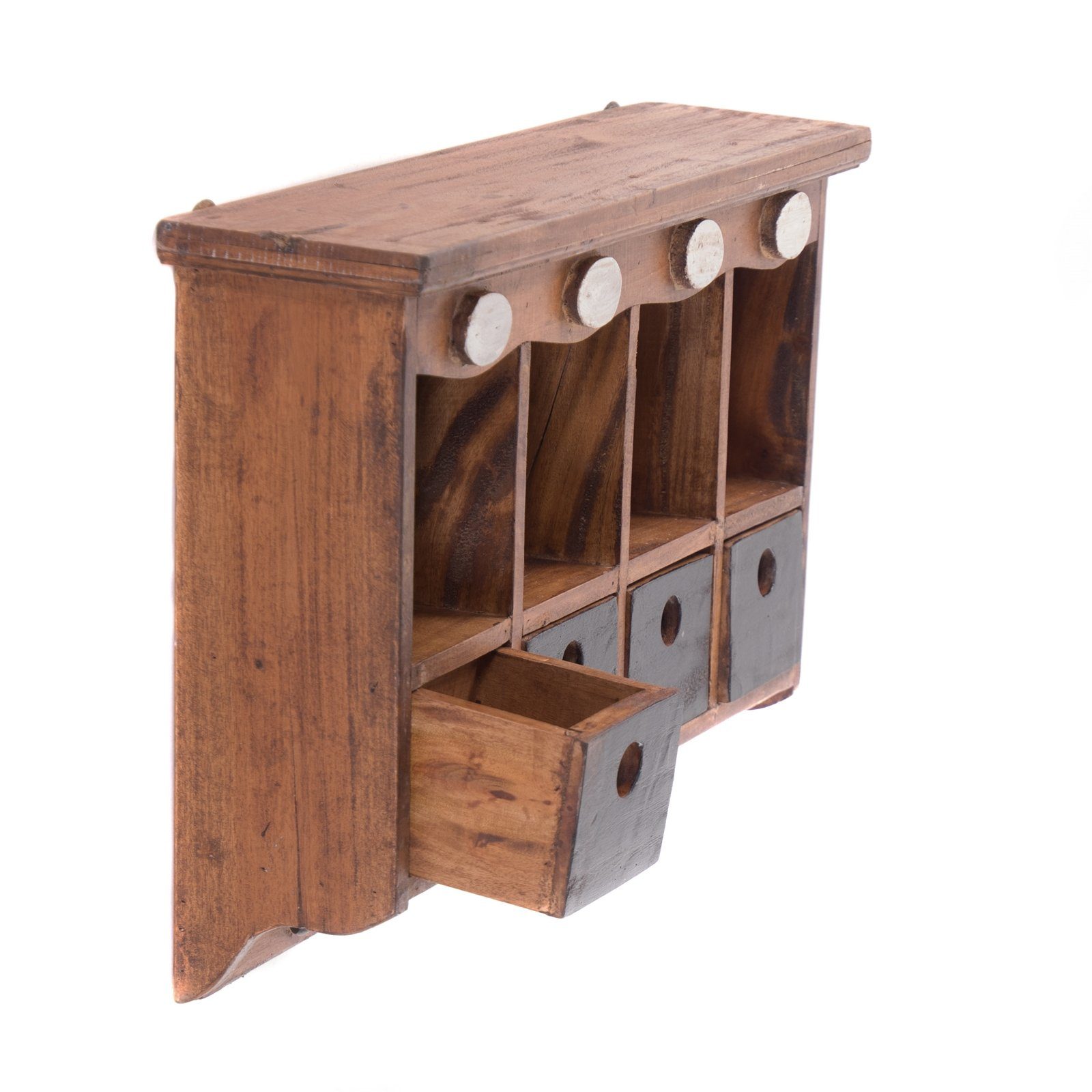 DESIGN DELIGHTS Wandregal VINTAGE WANDREGAL "LUNA", Altholz massiv, 60 cm, günstig online kaufen