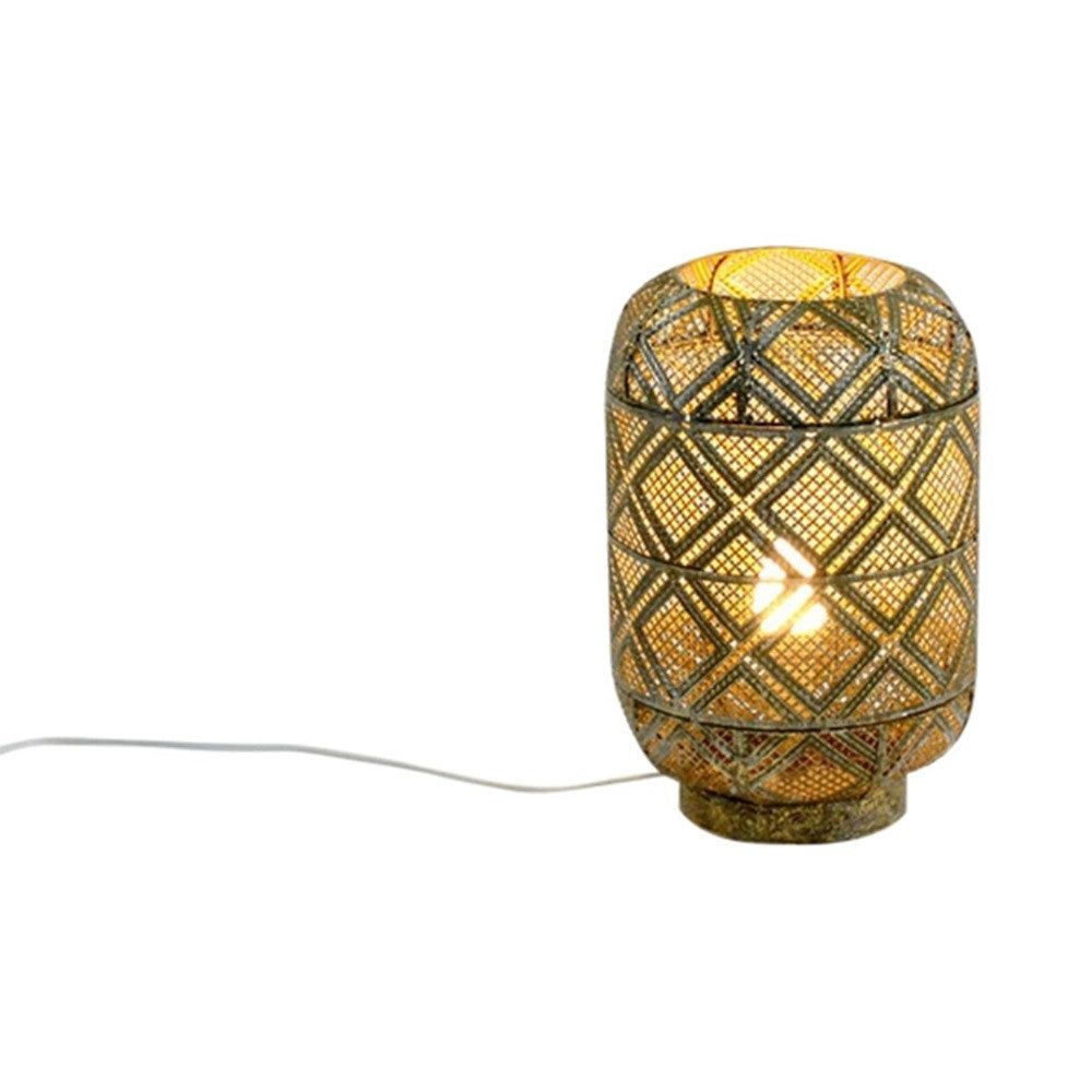 Werner Voß Tischleuchte Siam Gold Lampe Eisen E14, 21x21x31cm, ohne Leuchtmittel, Wohn-Deko Orient