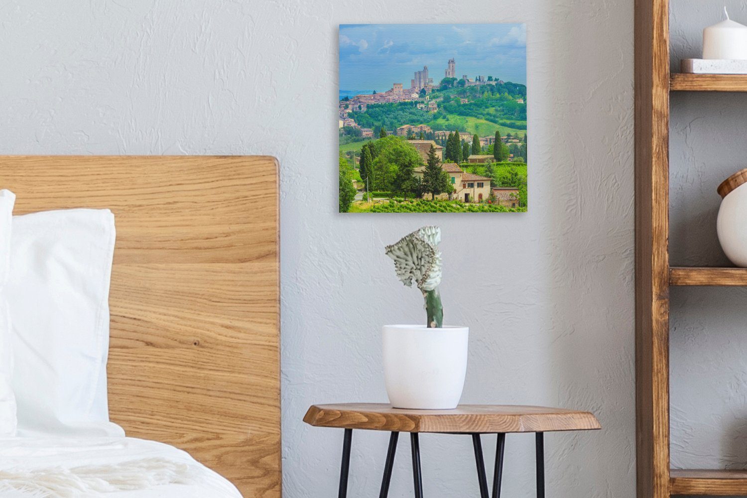 St), Die San Leinwandbild von Gimignano (1 OneMillionCanvasses® Bilder Schlafzimmer in der Wohnzimmer für Toskana, Hügel Leinwand