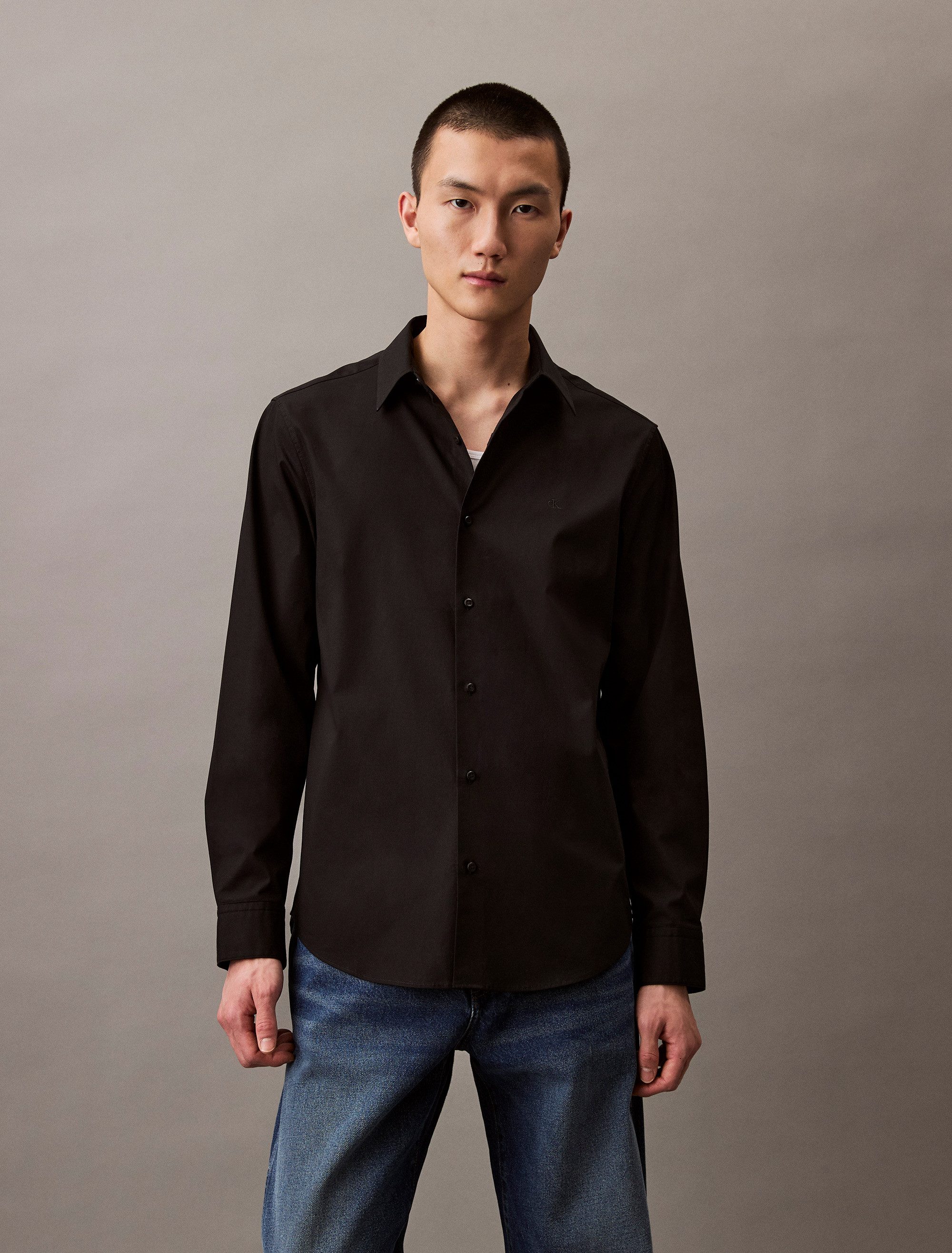 Calvin Klein Businesshemd LS SOLID STRETCH günstig online kaufen