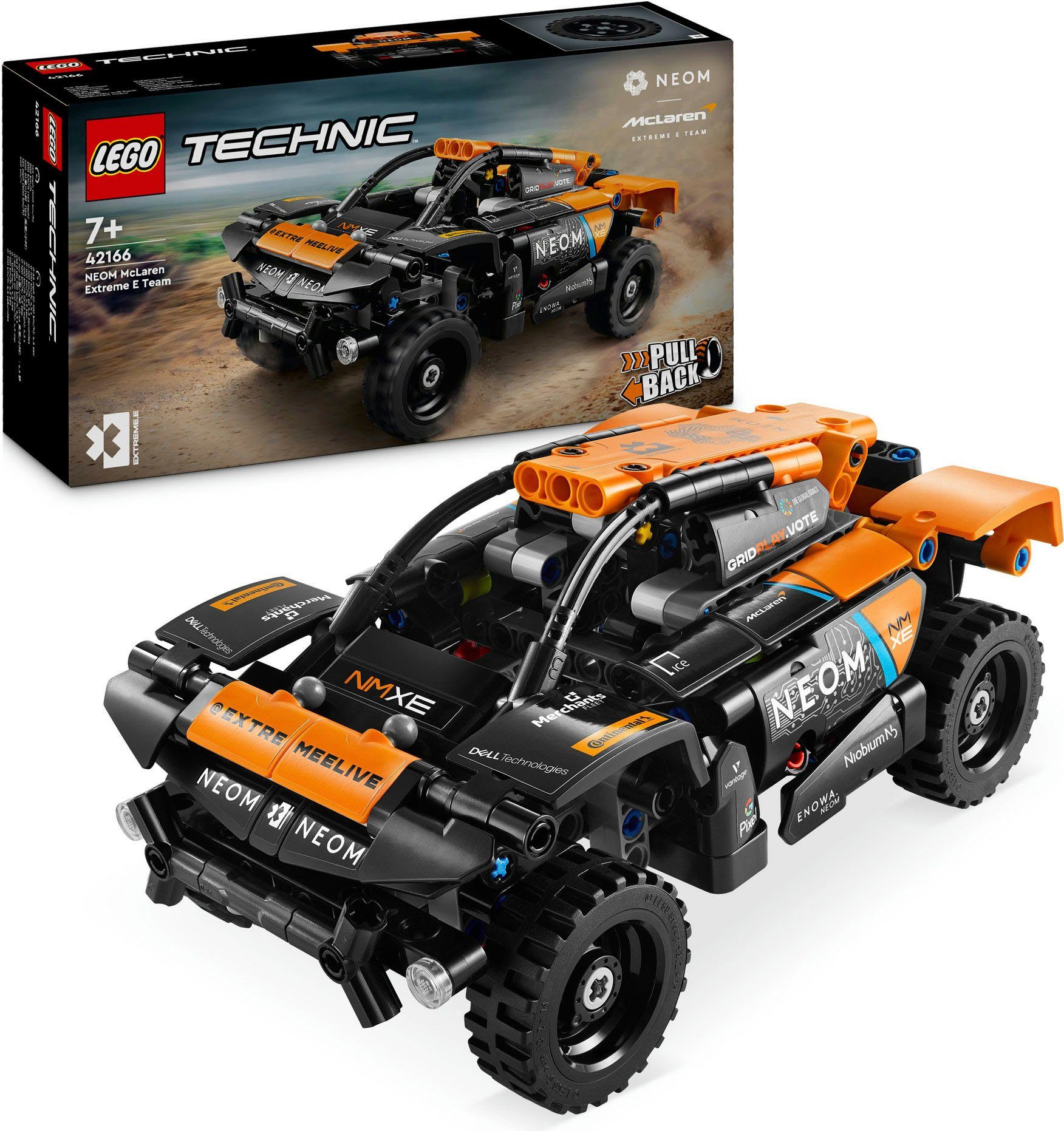 LEGO® Konstruktionsspielsteine NEOM McLaren Extreme E Race Car (42166), LEGO Technic, (252 St), Made in Europe