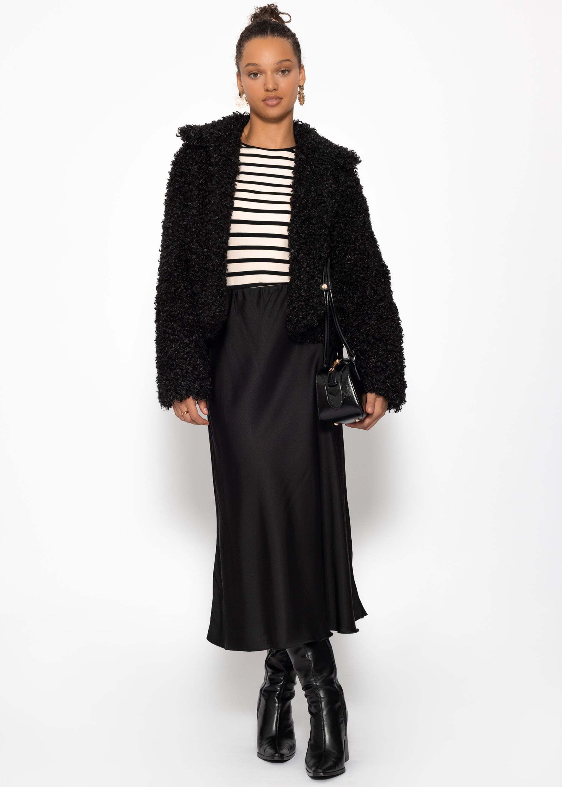 SASSYCLASSY Midirock Glamouröser Rock Damen in Satin-Optik Satin Rock in A günstig online kaufen