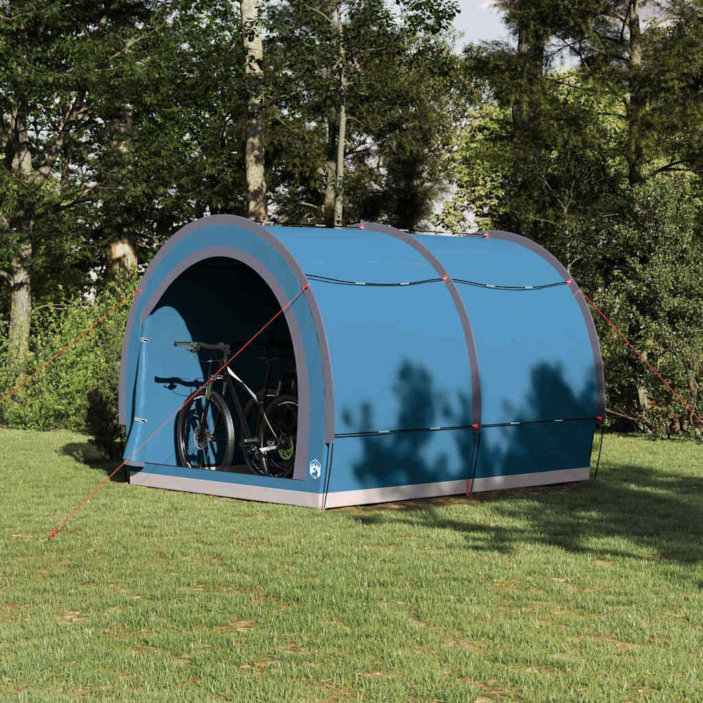 Bikerzelt Fahrradlagerzelt 256 x 222 x 182 cm Blau