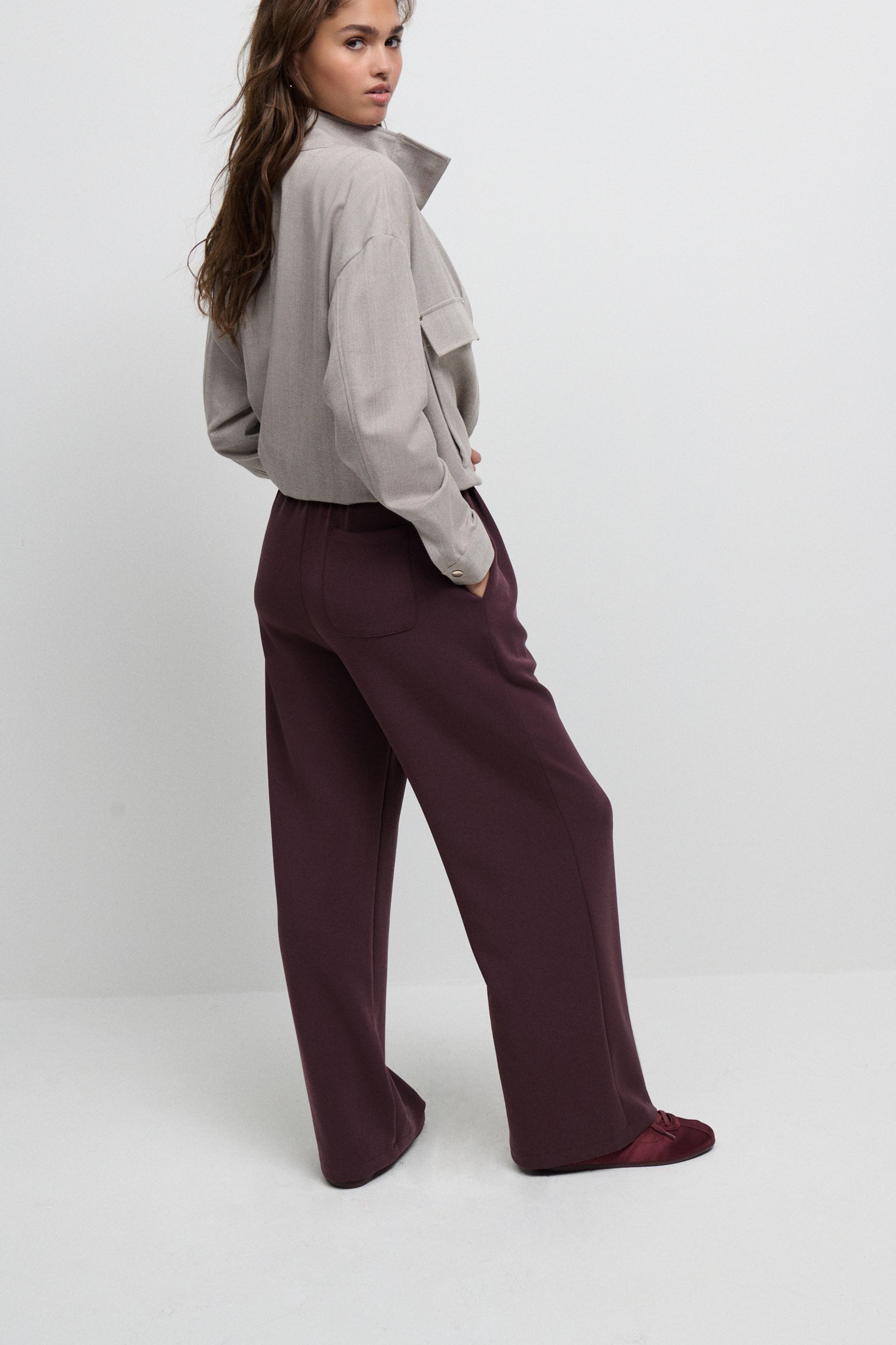 Next Jerseyhose Weiche Schlupfhose mit weitem Bein, Kurzgröße (1-tlg) günstig online kaufen