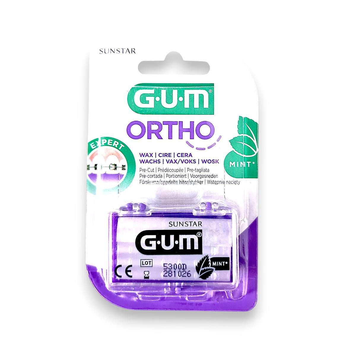 GUM Zahnbürste Gum Ortho Wachs 5 Stangen - Mint