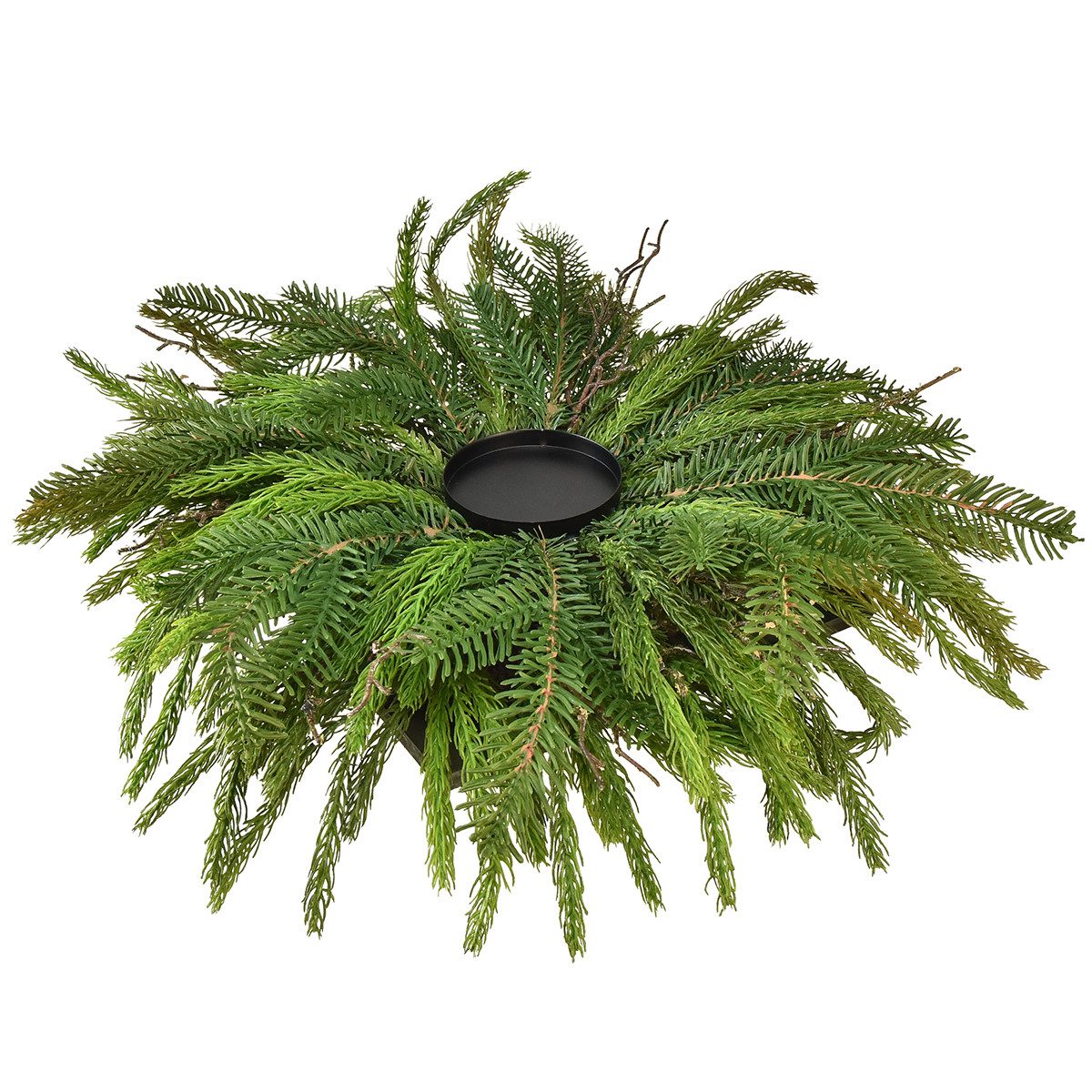 Florists Products Kerzenhalter Festlicher Kerzenhalter Tannengrün künstlich, Deko