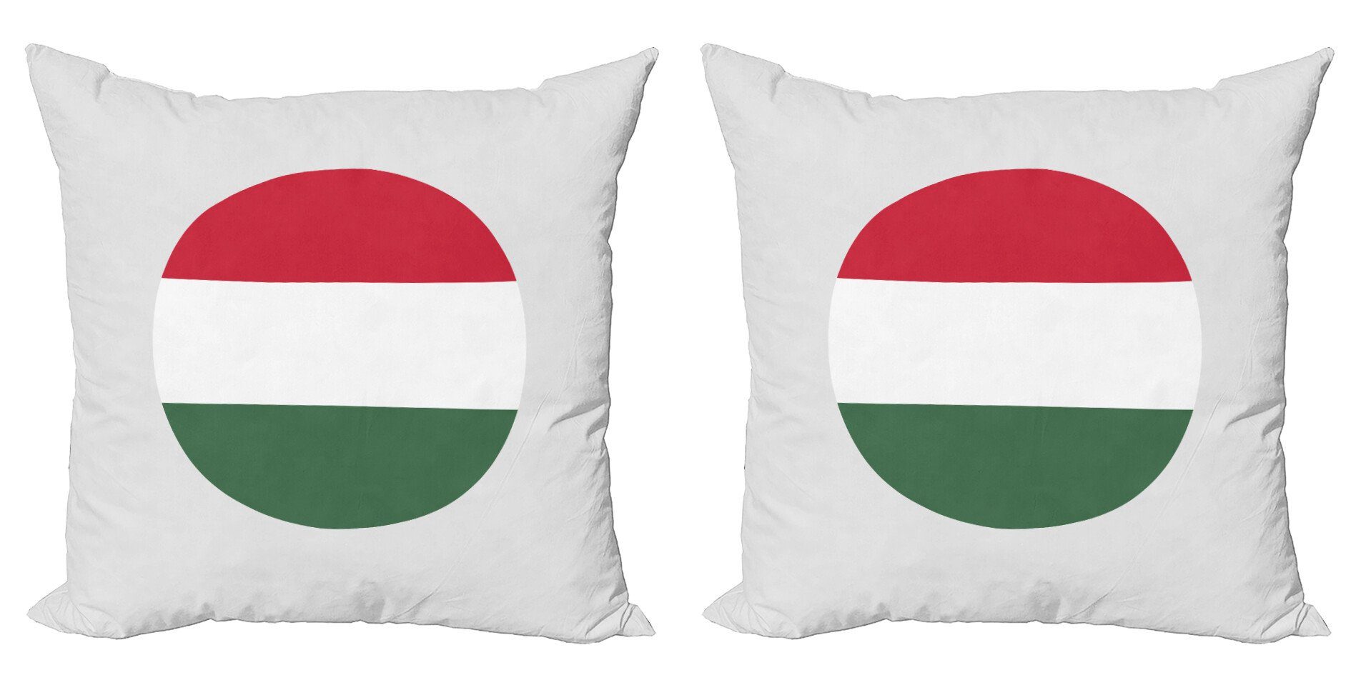 Symbol Flagge Doppelseitiger Kissenbezüge Accent (2 Digitaldruck, Abakuhaus Ungarn Runde Ungarische Stück), Modern