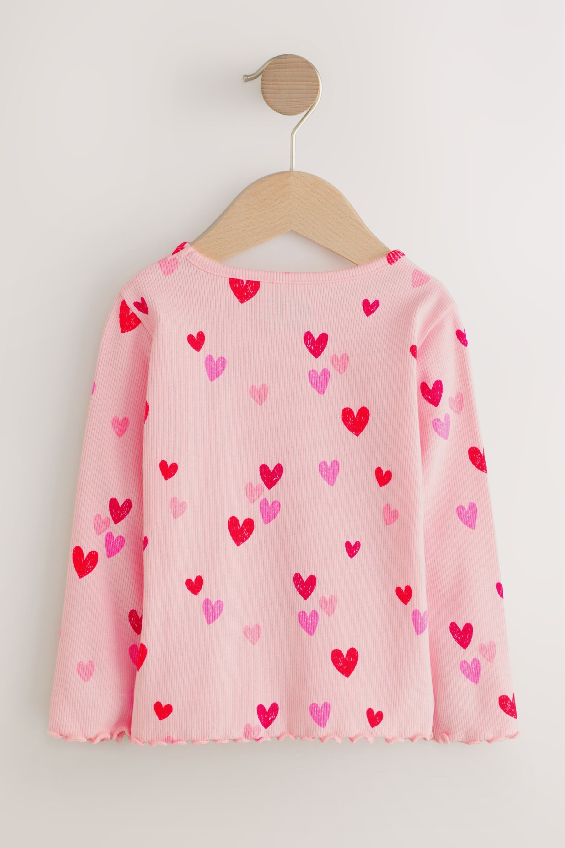 Next Leggings Geripptes Langarm-T-Shirt (1-tlg) günstig online kaufen