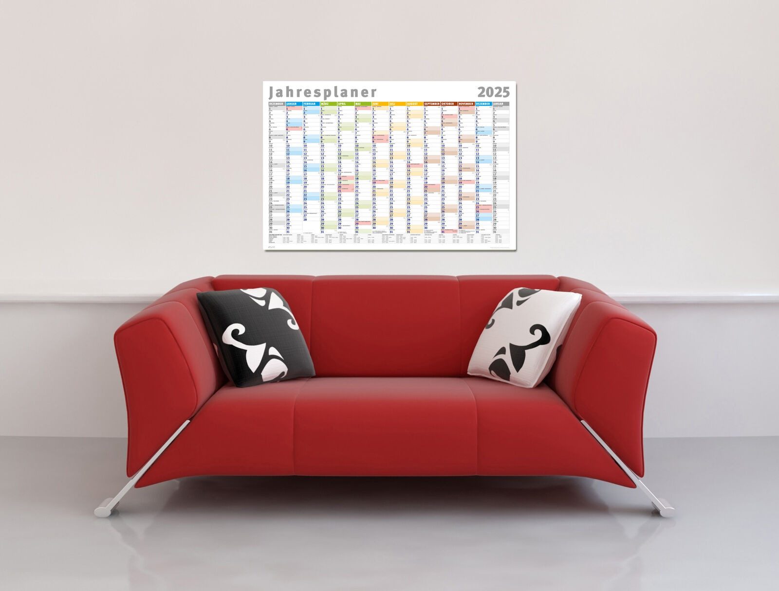 Poster Jahresplaner 2025 - 14 Monate günstig online kaufen
