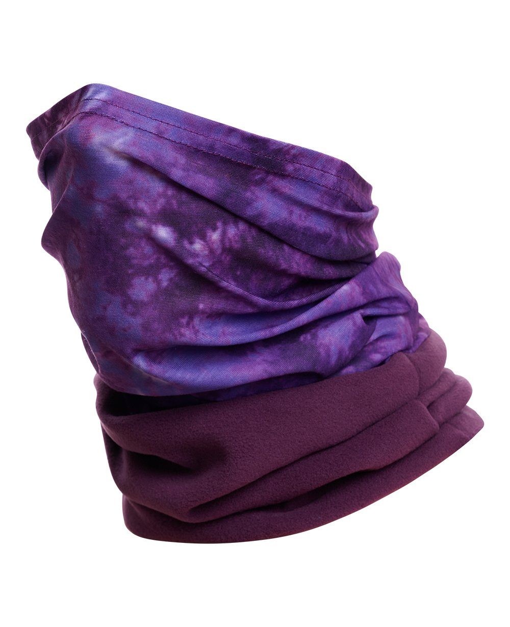 Fleeceschal Hilltop Schlauchschal, Halstuch, Fleece Ocean Polar Purple Schal mit Kopftuch,