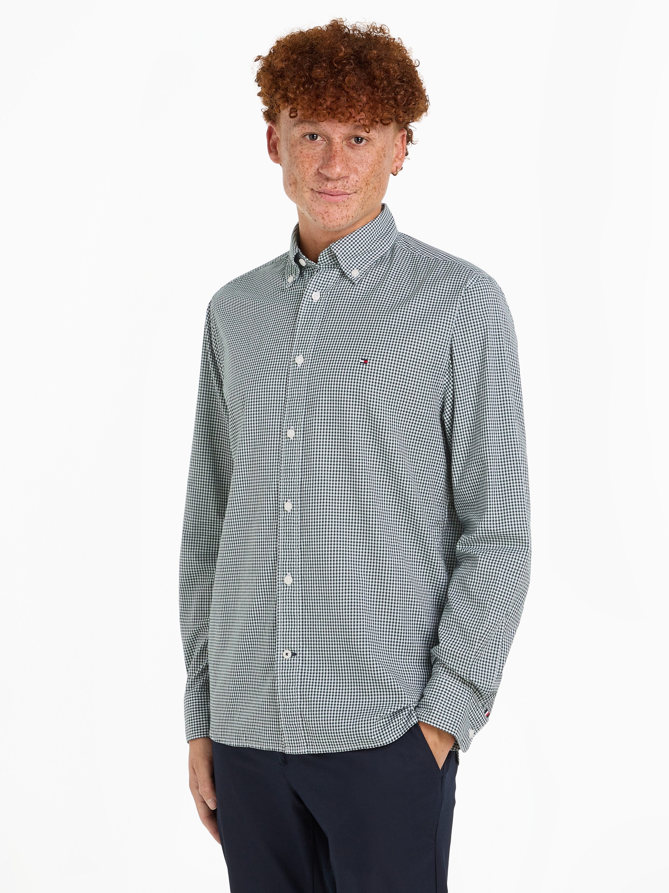 Langarmhemd NAT. SOFT FLEX GINGHAM RF SHIRT