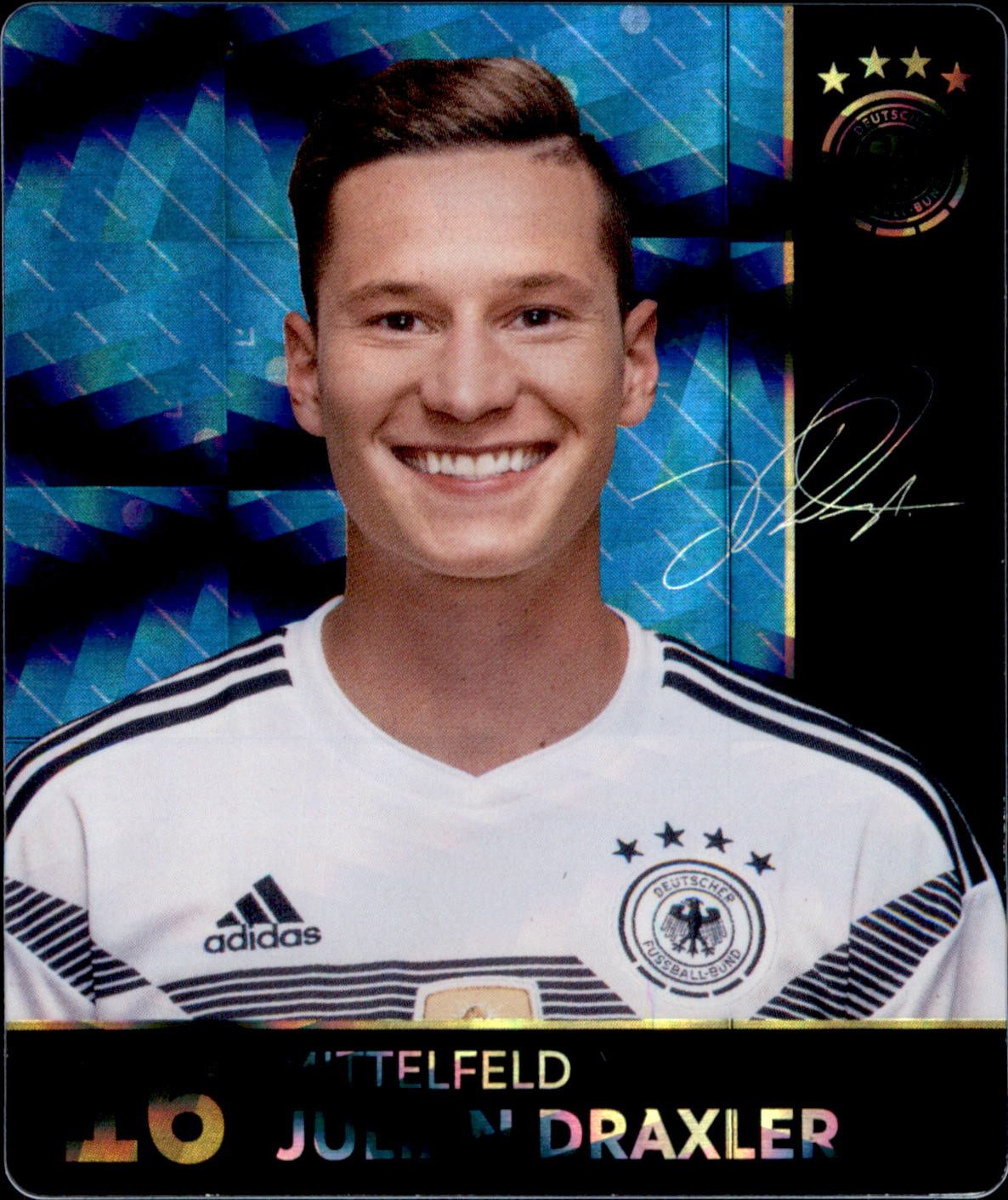 REWE Sammelkarte 16 - Julian Draxler GLITZER - REWE WM18 Sammelkarte