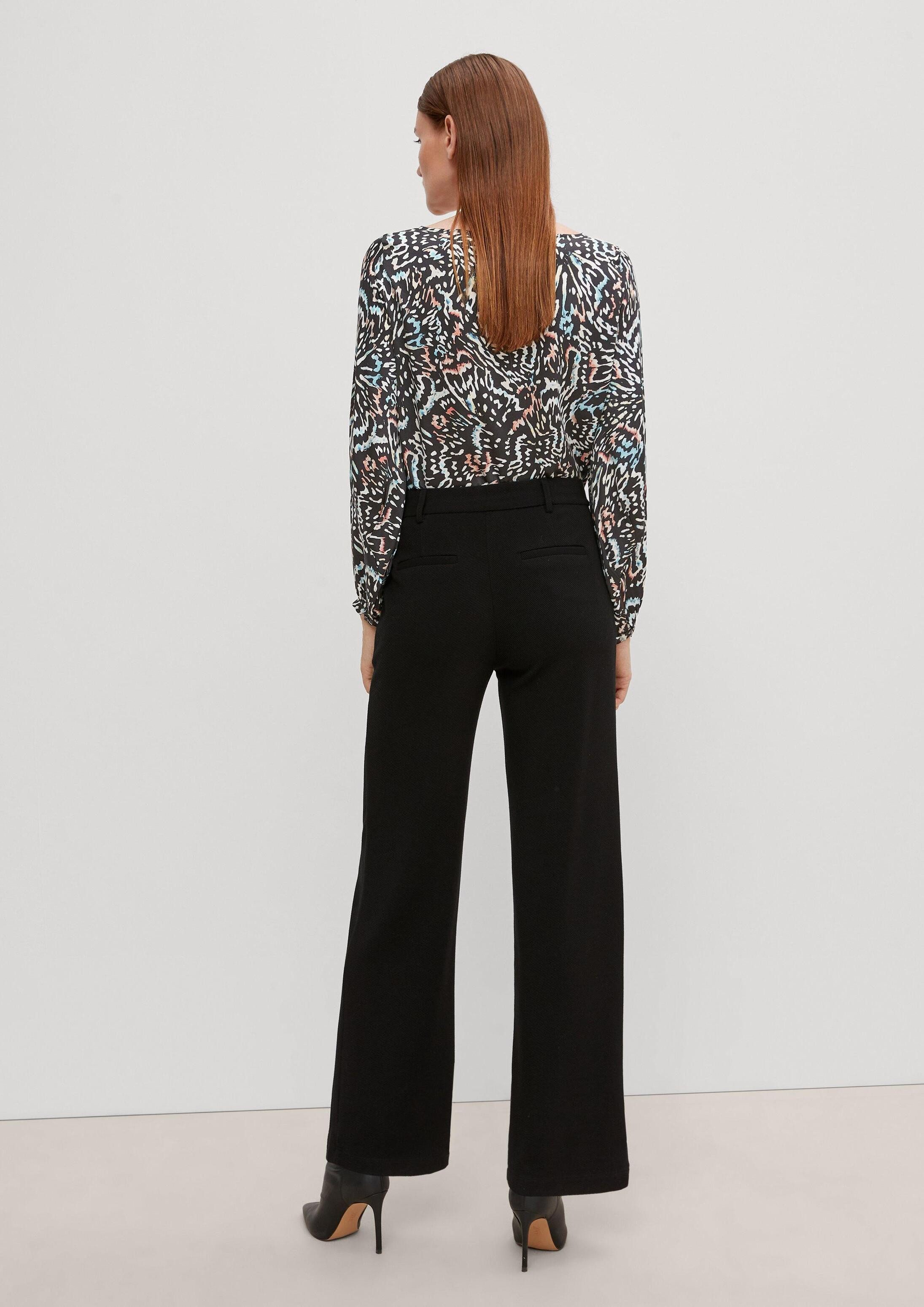 comma Langarmbluse Bluse Bluse mit Faltendetails