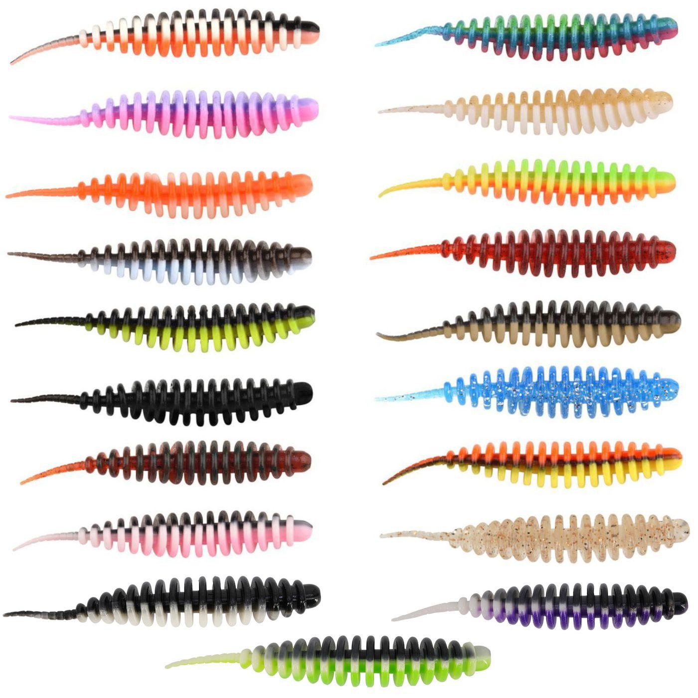 SPRO Kunstköder Trout Master Master Worm 65mm - 8 Gummiköder zum Forellenangeln – Bild 2 von 2