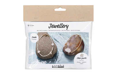 creativ company Kreativset 977692, Armbänder aus Bergkristall, Schmuck selbst herstellen mit echten Kristallen