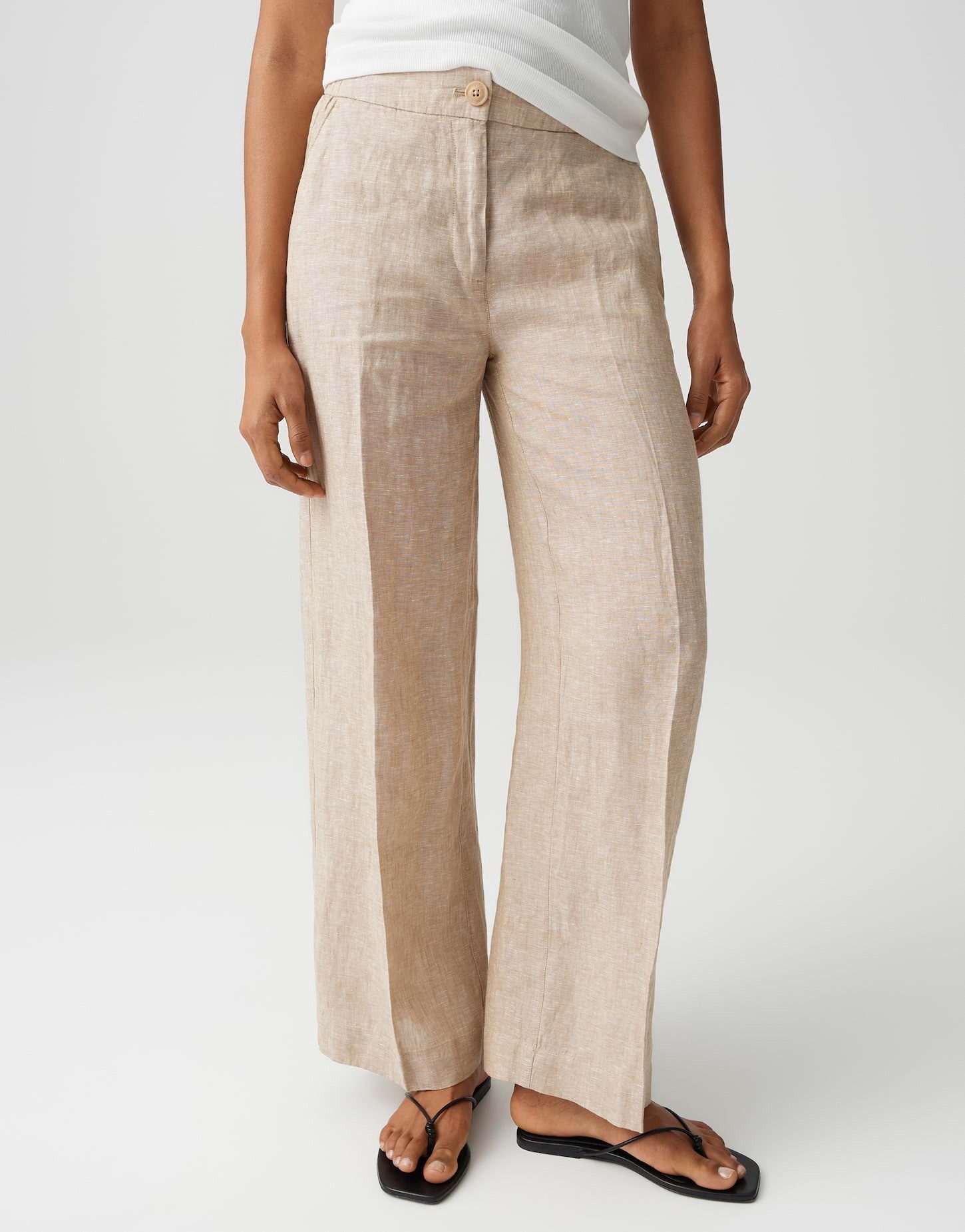 OPUS Leinenhose Maikito light aus Webware mit Leinenstruktur Mit Eingrifftaschen für praktische Alltagslooks