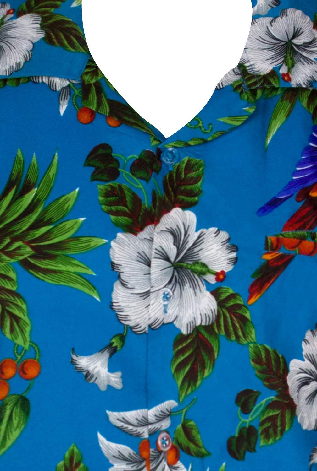 King Kameha Hawaiihemd Cherry Parrot Kids Funky Hawaii-Hemd Kinder Kurzarm Front-Tasche