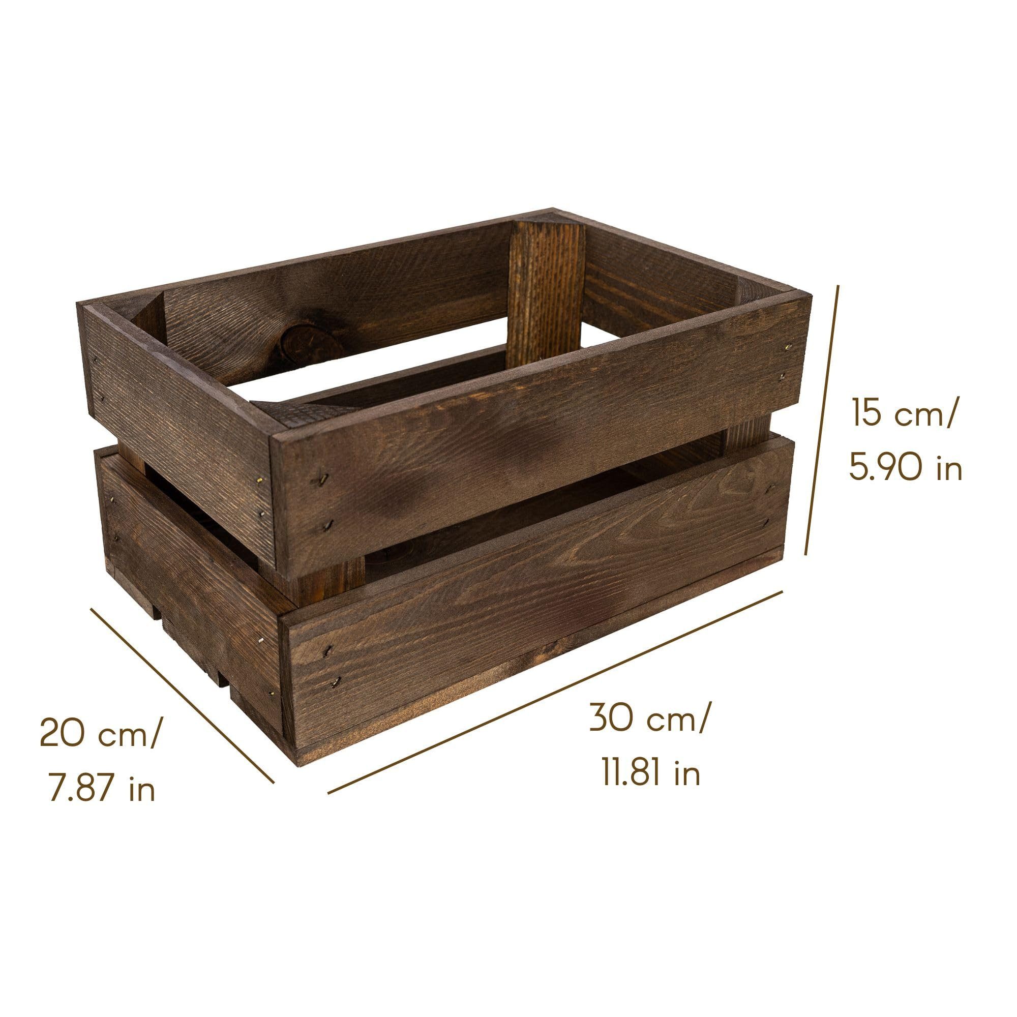 Creative Deco Holzkiste 3x Weinkisten Set Obstkiste Holz (3 Kisten)