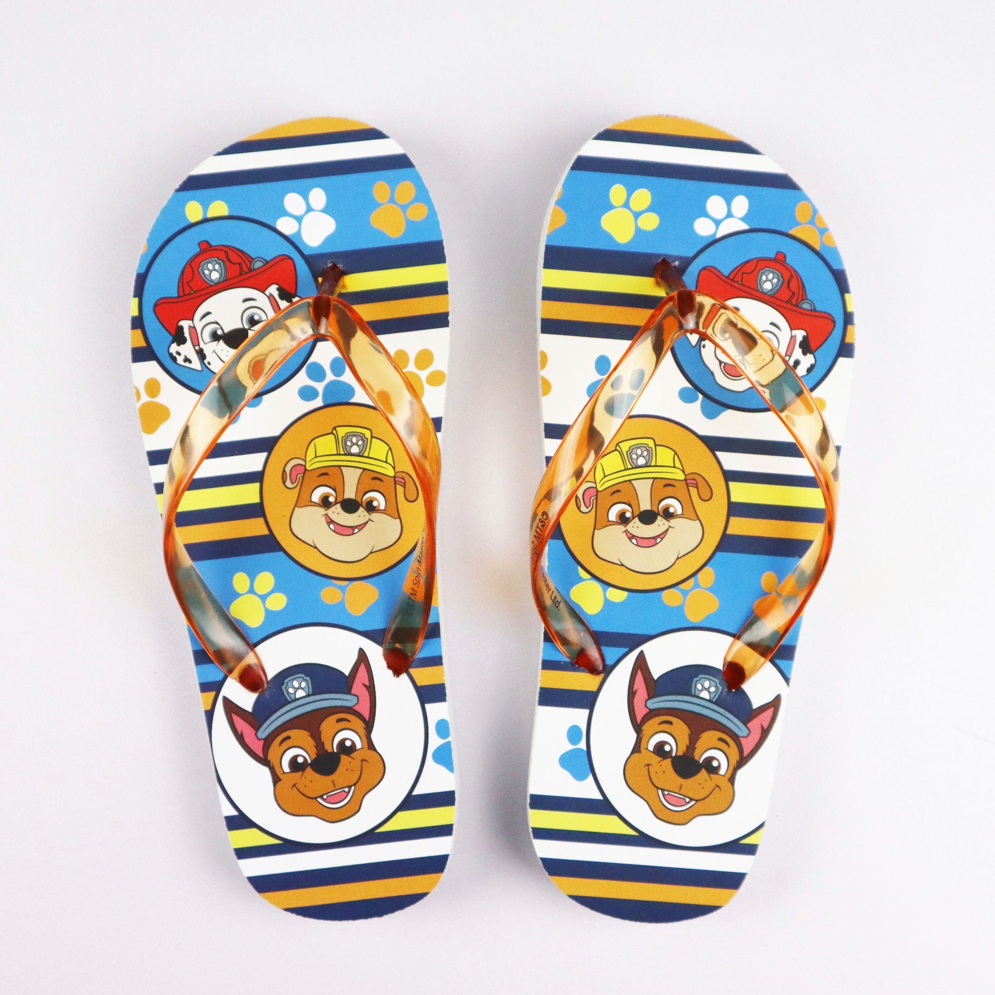 PAW PATROL Paw Patrol Chase Rubble Marshall Kinder jungen Latschen Badezehentrenner Gr. 26 bis 33