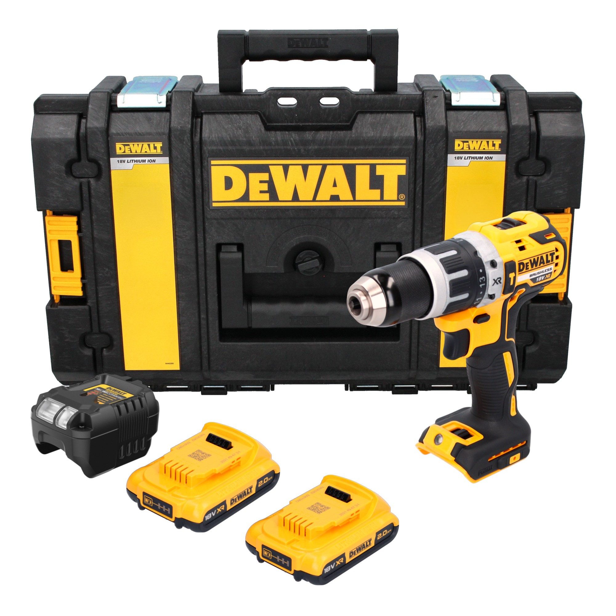 DeWalt Akku-Schlagbohrschrauber DCD 796 D2 18V 70Nm Brushless + 2x Akku 2,0 Ah + Ladegerät + Tough Box