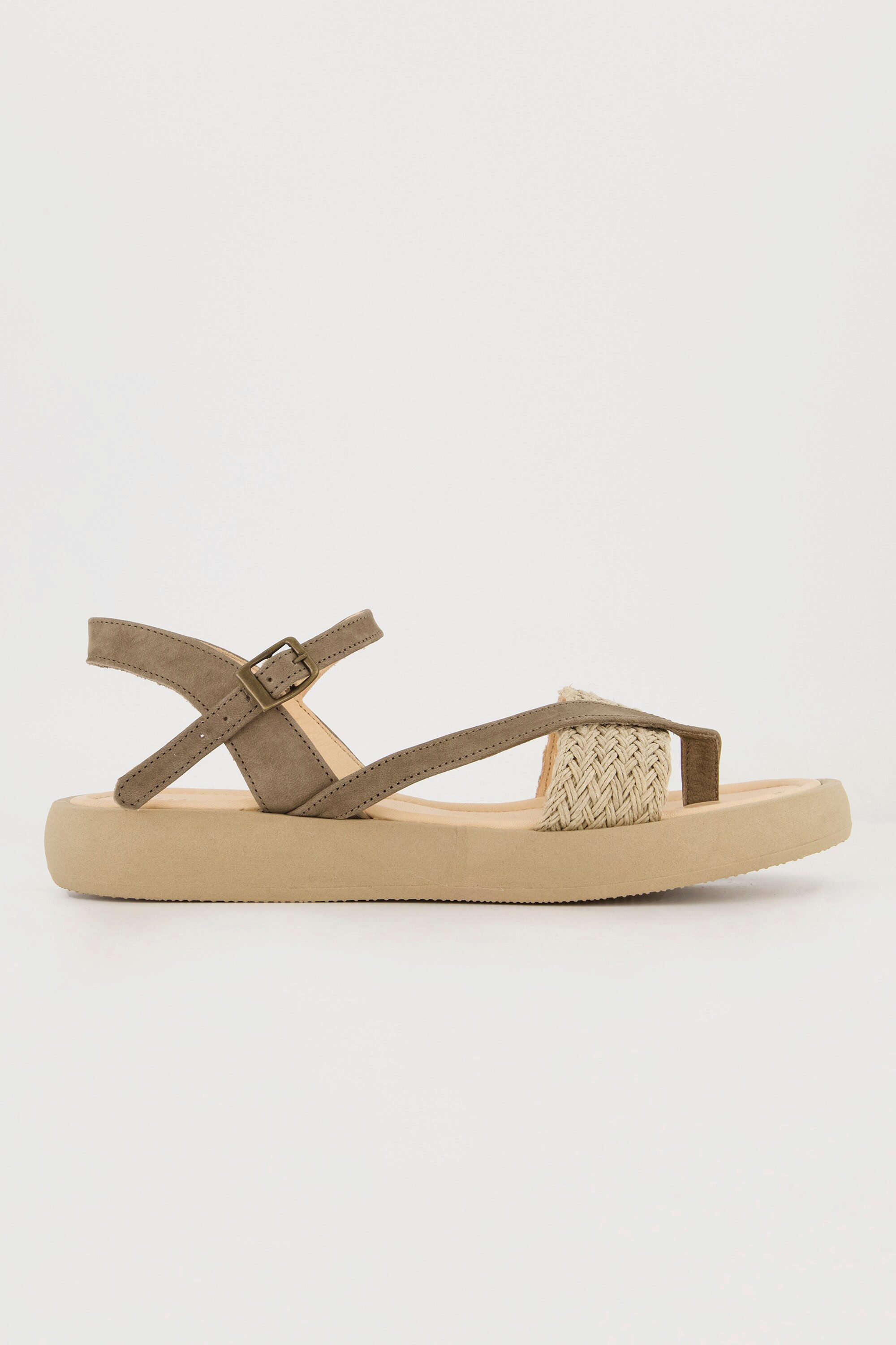 Ulla Popken Sandalen zweifarbig Flechtriemen Weite günstig online kaufen