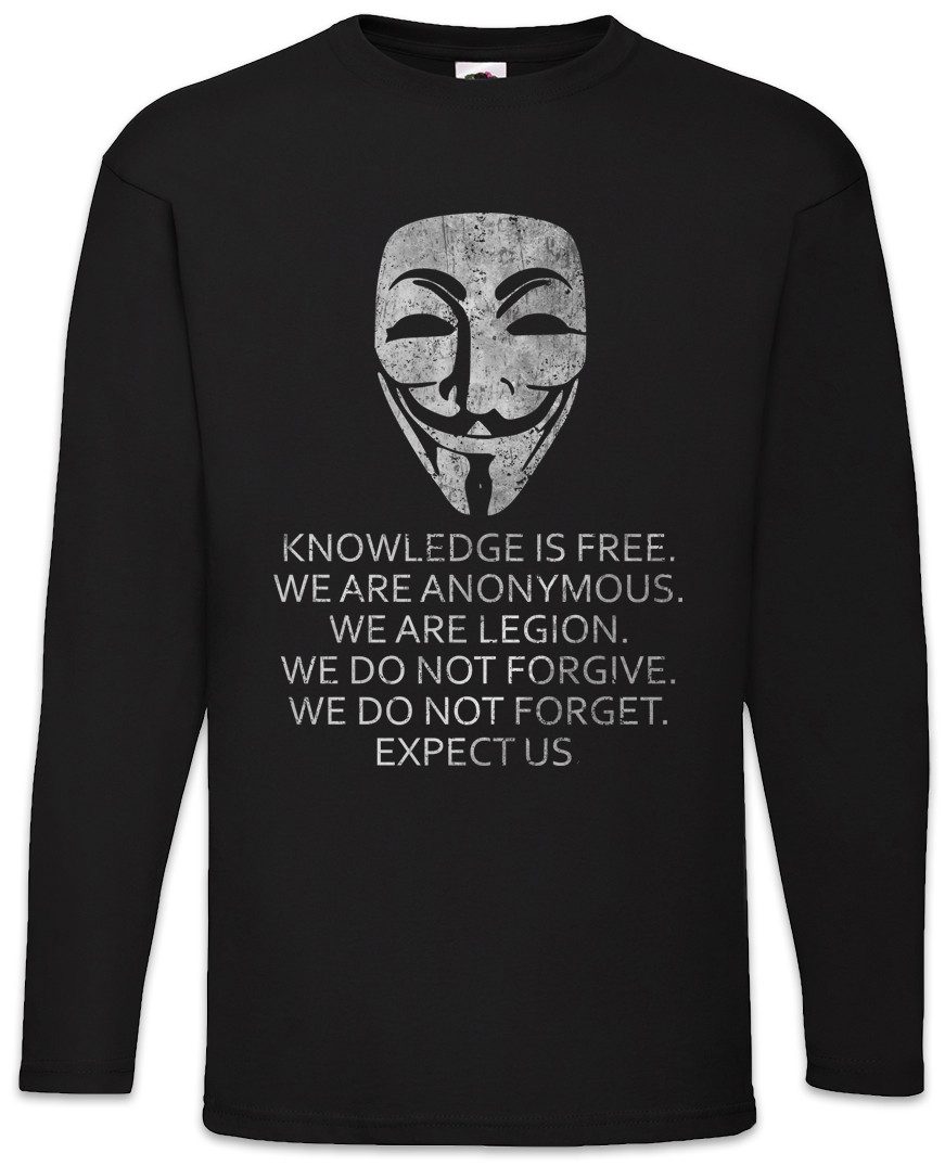 Langarmshirt Knowledge Is Free Langarm T-Shirt Fun Nerd Geek Sci-Fi Dystopie Utopie