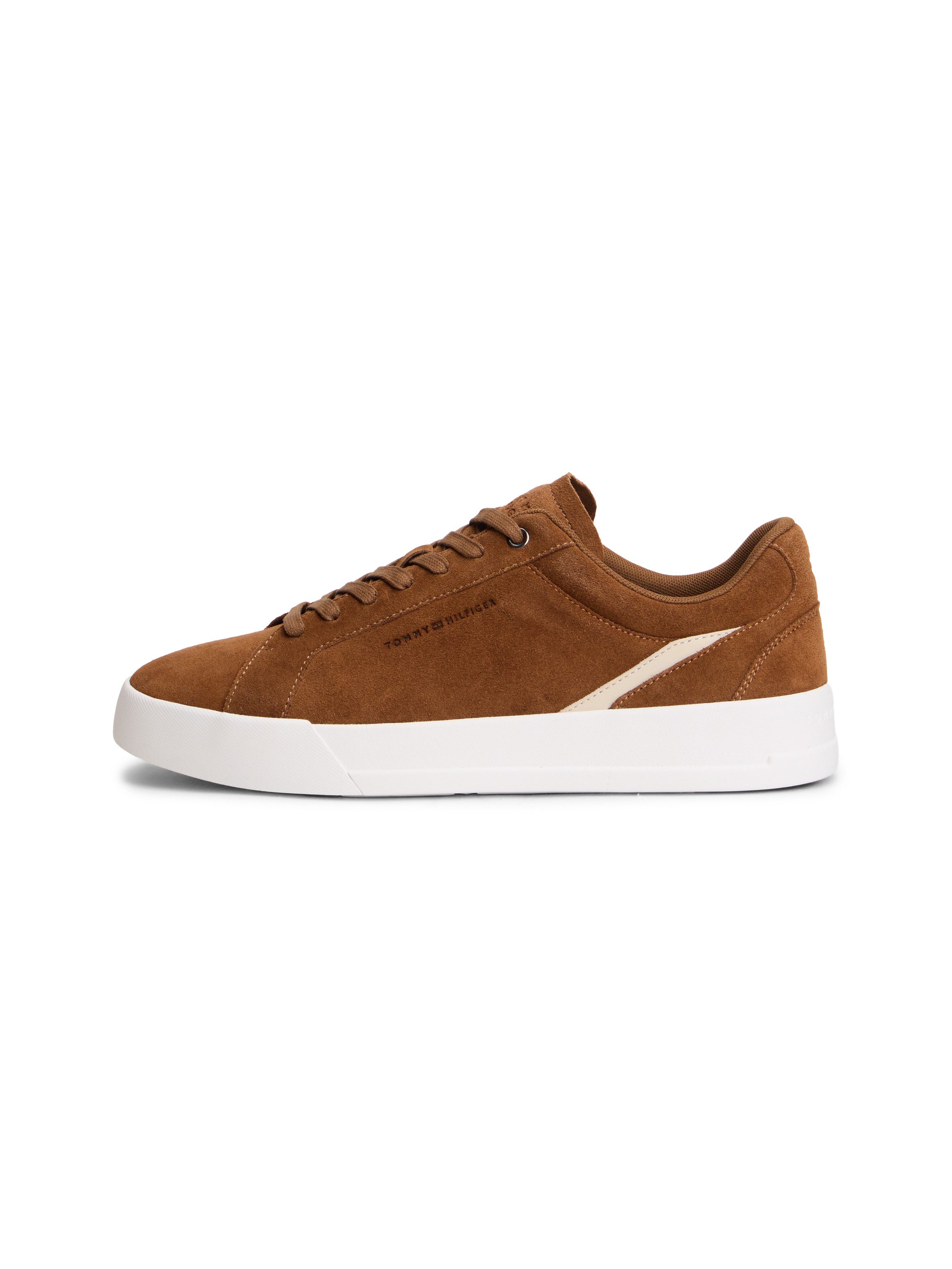 Tommy Hilfiger TH COURT PREMIUM SUEDE Sneaker Freizeitschuh, Halbschuh, Schnürer im Retro-Look – Bild 4 von 5
