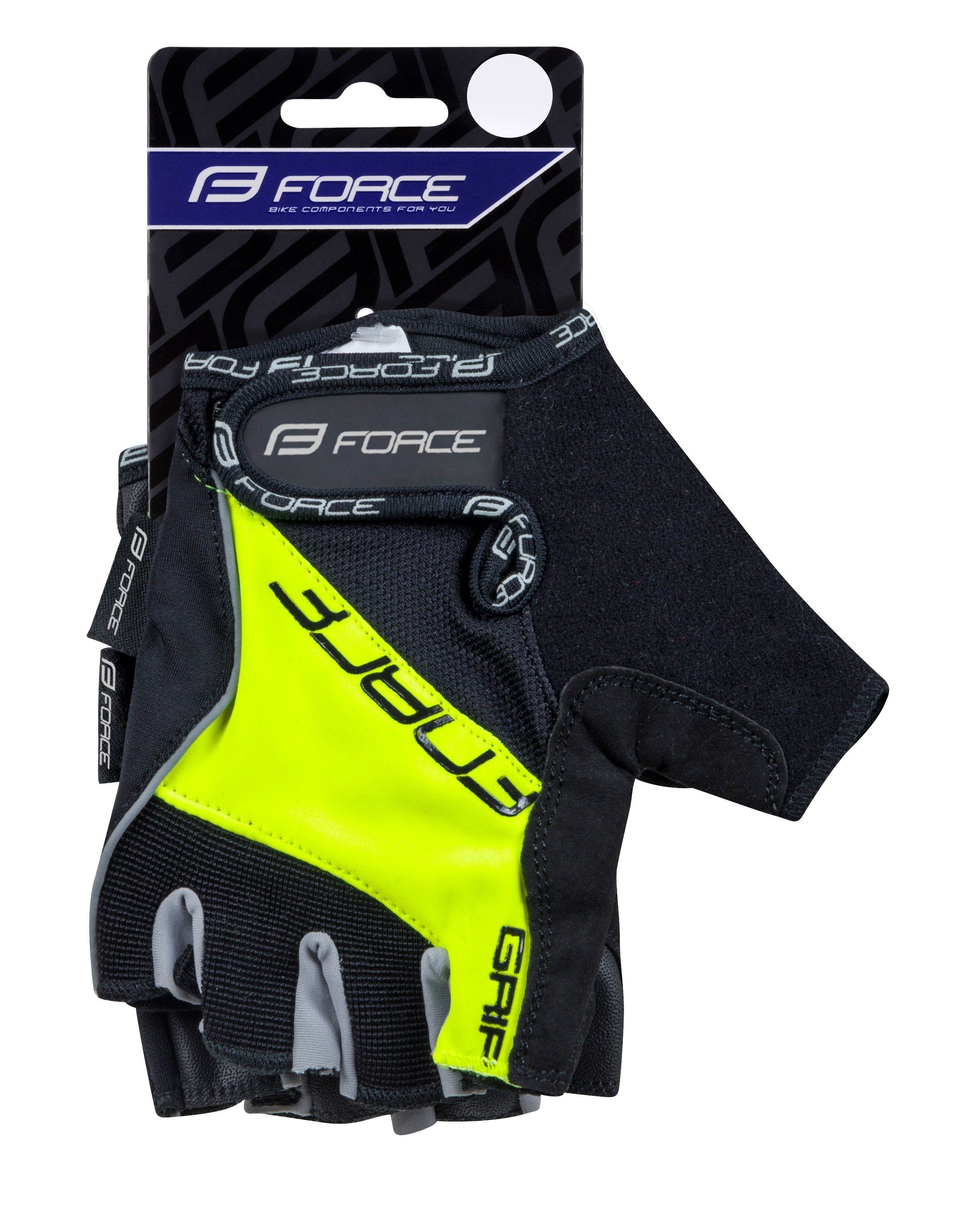 FORCE Fahrradhandschuhe FORCE Handschuhe fluo GRIP